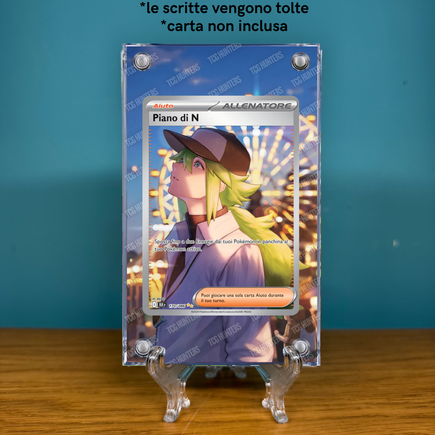 Pokémon Teca Magnetica Acrilico Extended Art - Piano di N BLK 170 | Display Case1