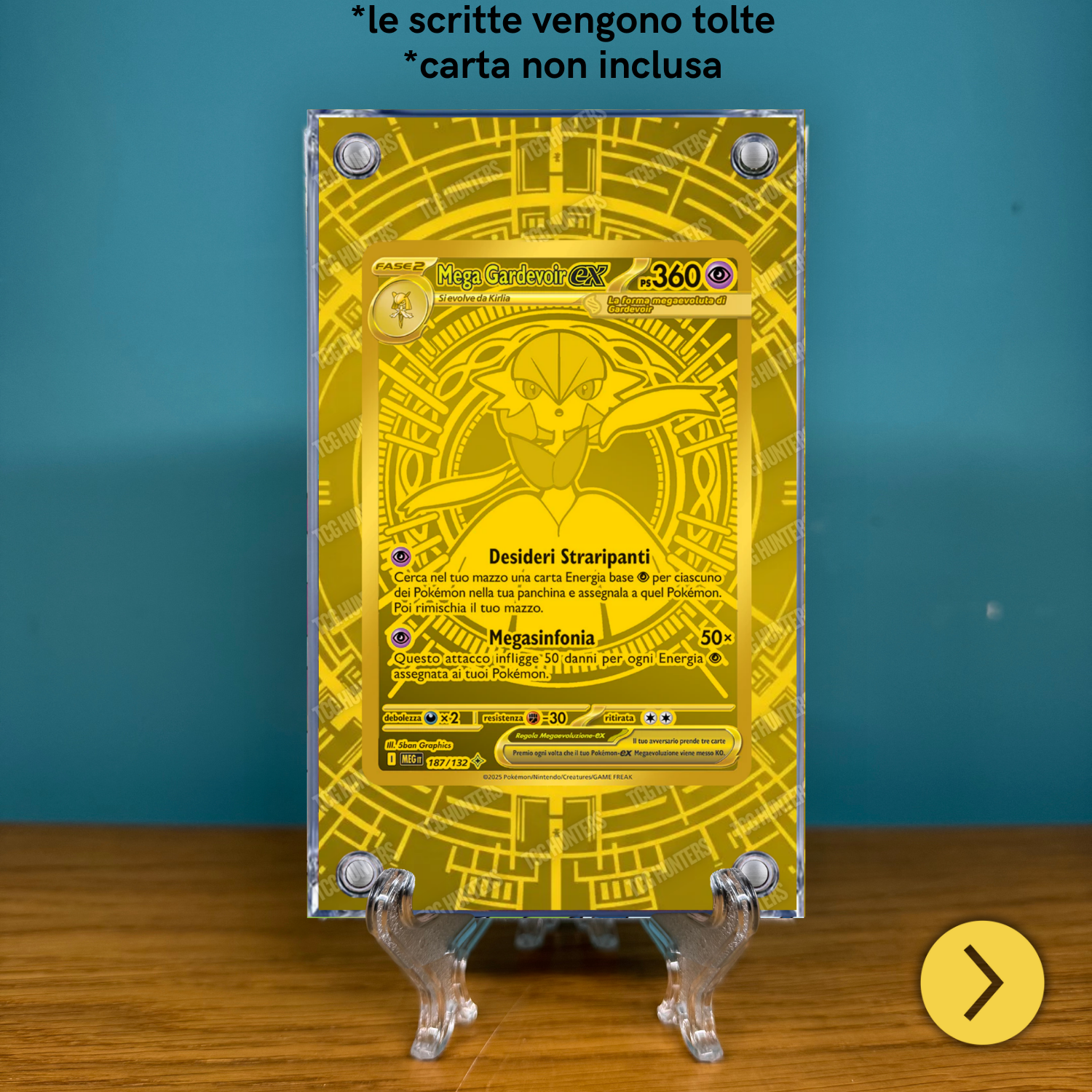 Pokémon Teca Acrilico Extended Art - Mega Gardevoir 187 MEG | Display Case1