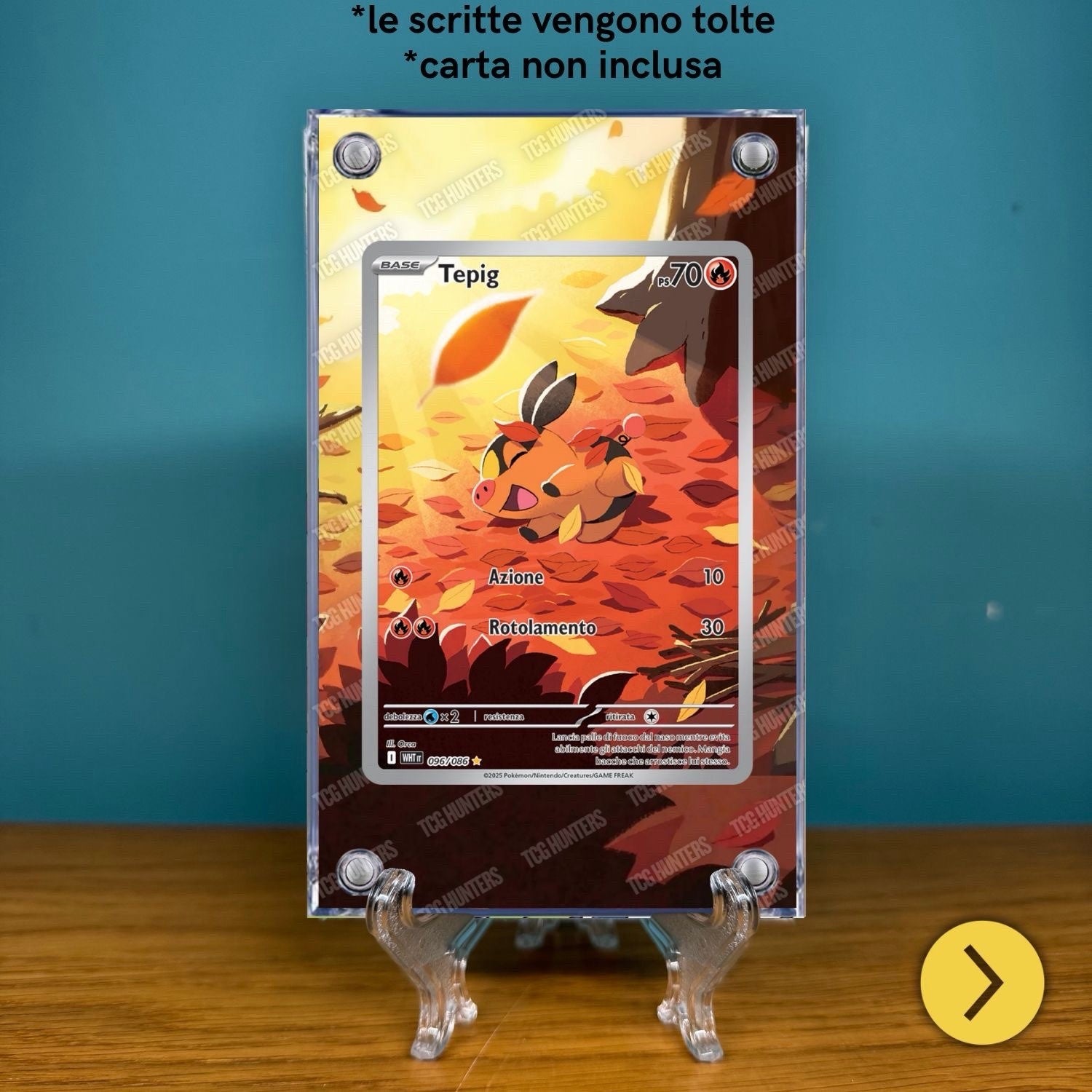 Pokémon Teca Magnetica Acrilico Extended Art - Tepig WHT 096 | Display Case1
