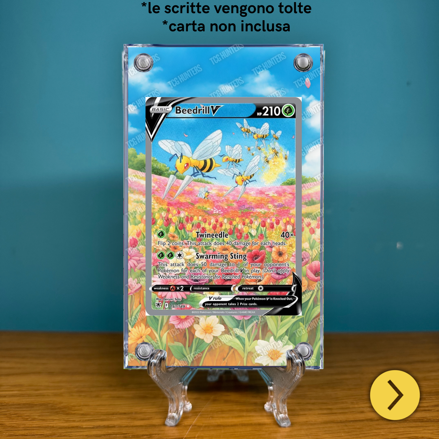 Pokémon Teca Magnetica Acrilico Extended Art - Beedrill ASR 161 | Display Case1