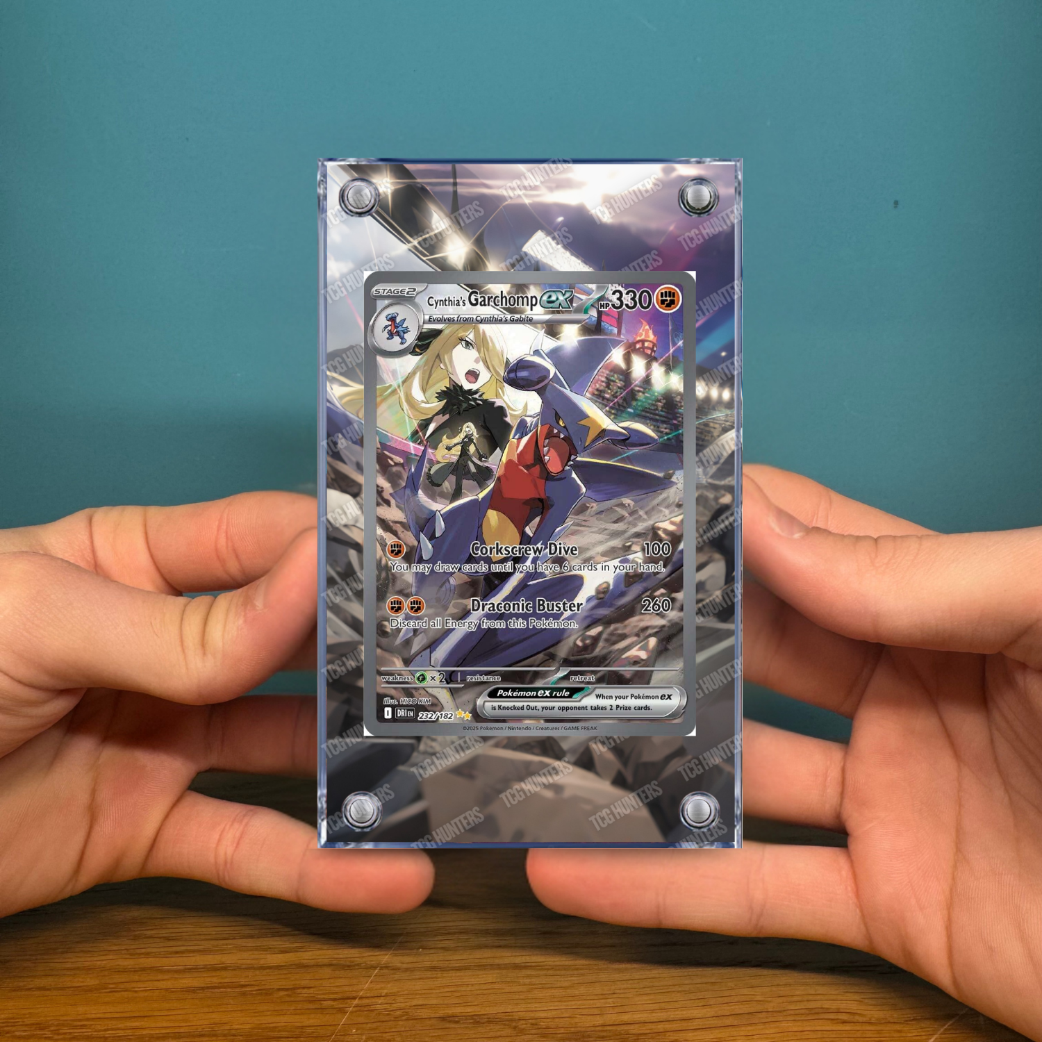 Pokémon Teca Magnetica Acrilico Extended Art - Garchomp DRI 232 | Display Case2