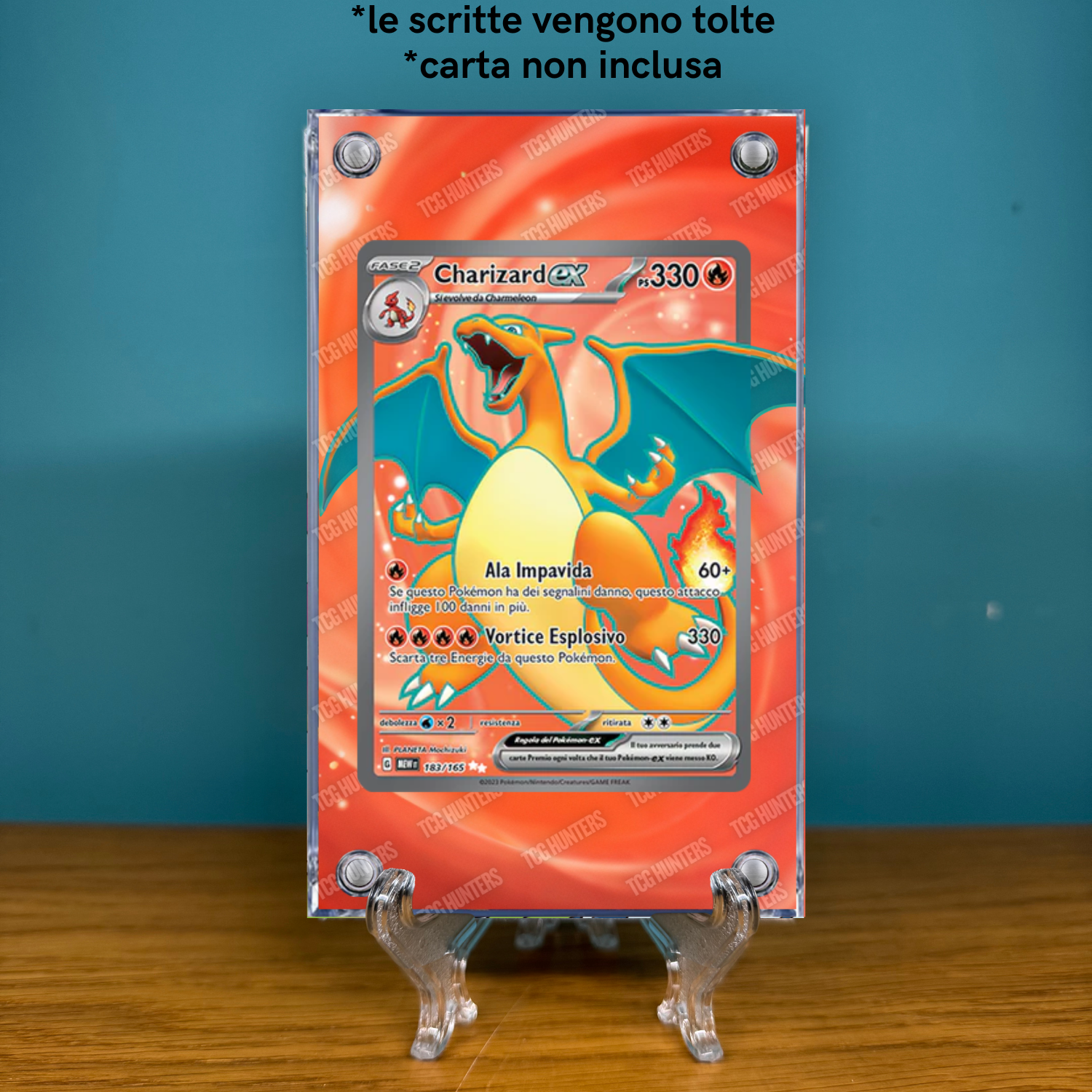 Pokémon Teca Magnetica Acrilico Extended Art - Charizard MEW 183 | Display Case1
