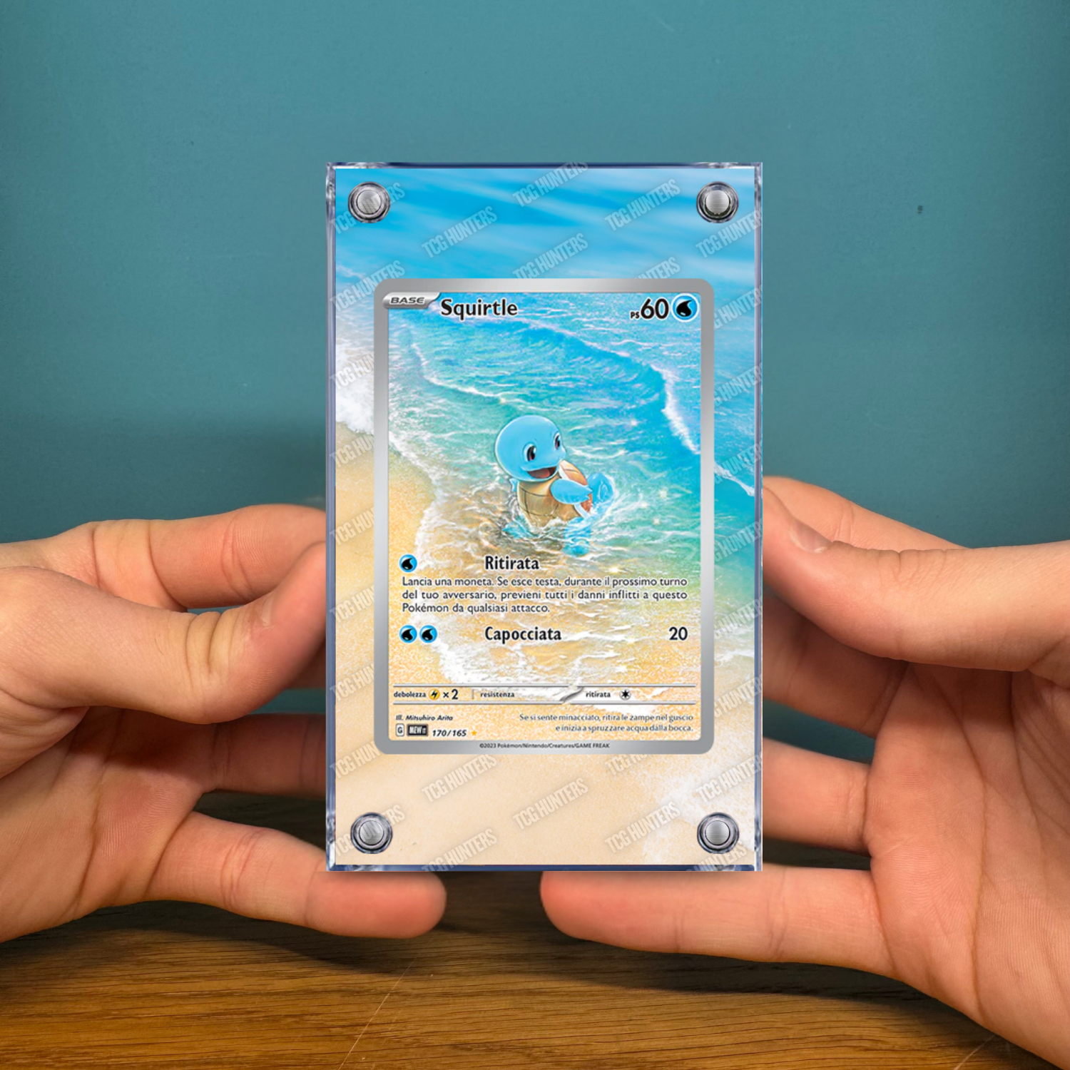 Pokémon Teca Magnetica Acrilico Extended Art - Squirtle MEW 170 | Display Case2