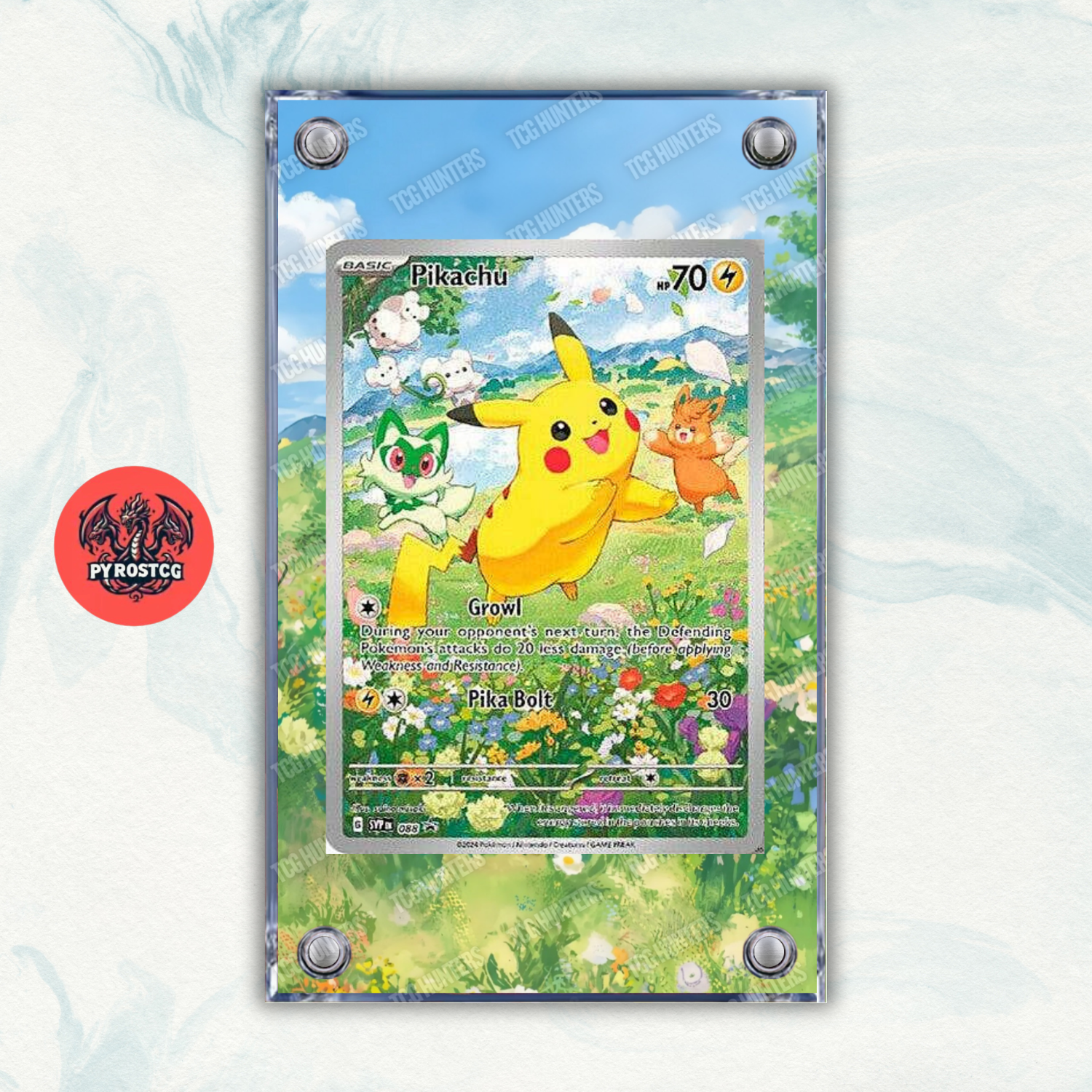 Pokémon Teca Magnetica Acrilico Extended Art - Pikachu SVP 088 | Display Case0