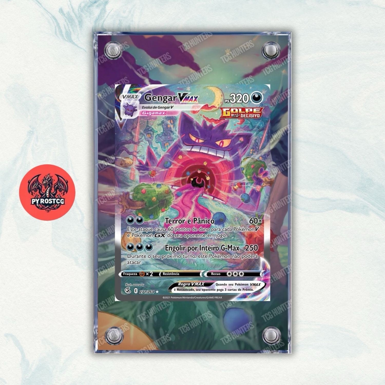 Pokémon Teca Magnetica Acrilico Extended Art - Gengar FST 271 | Display Case0