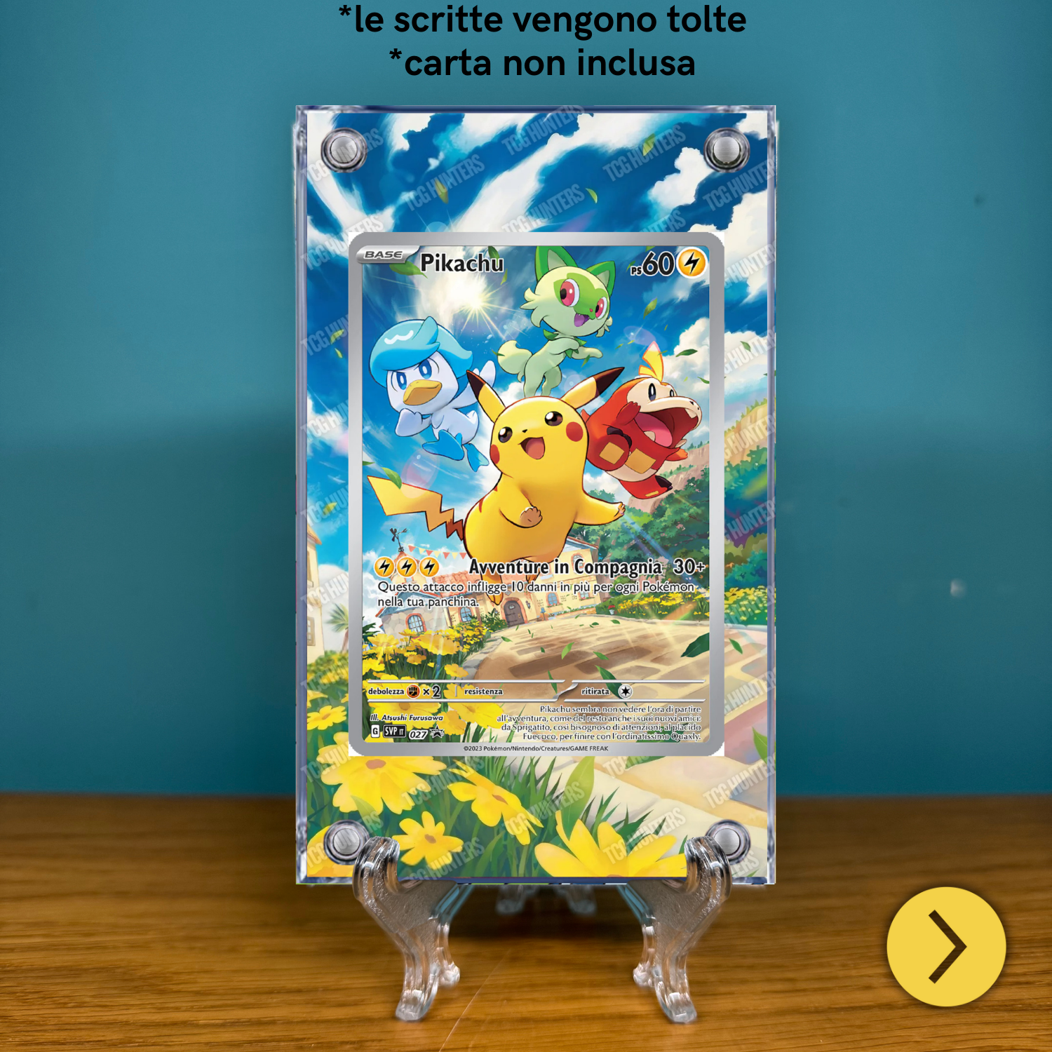 Pokémon Teca Magnetica Acrilico Extended Art - Pikachu SVP 027 IR | Display Case1