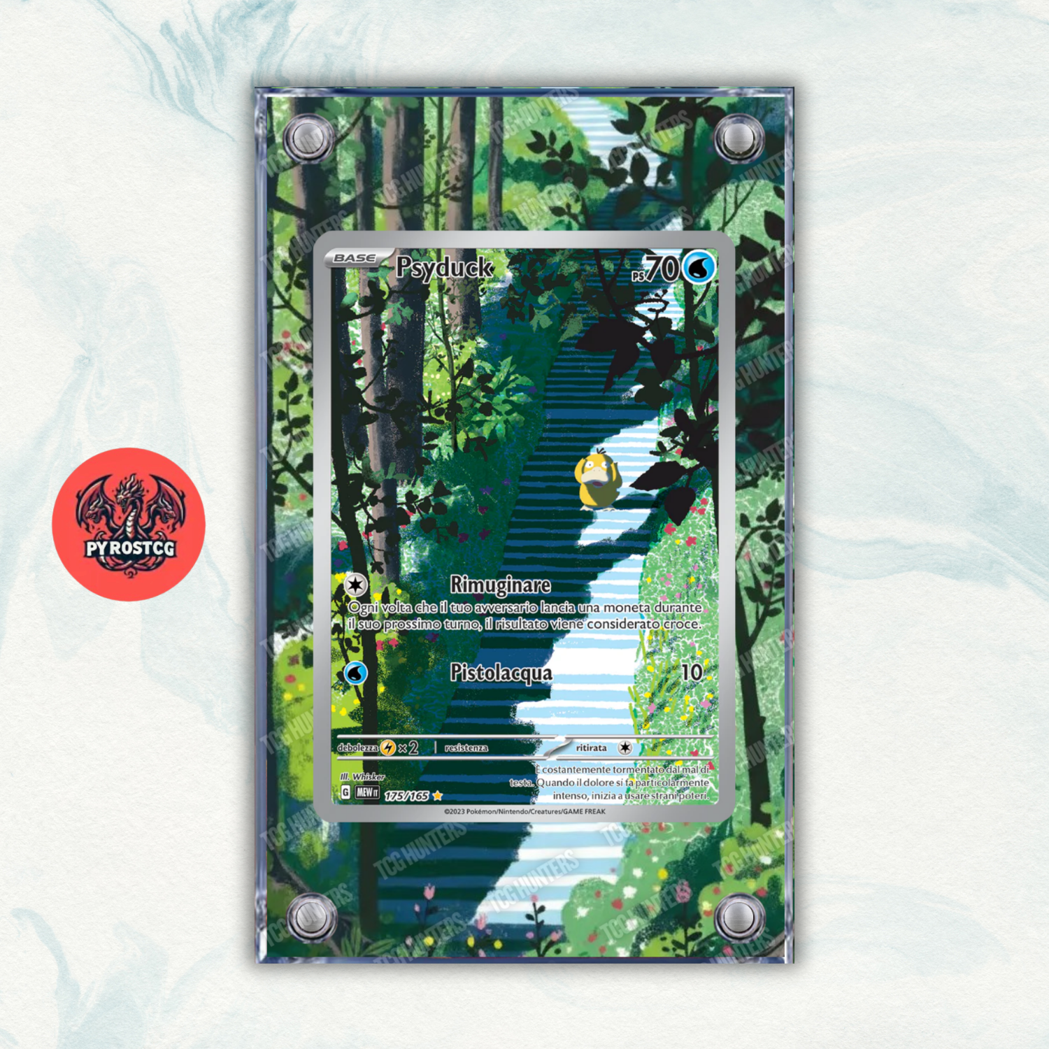 Pokémon Teca Magnetica Acrilico Extended Art - Psyduck MEW 175  | Display Case0