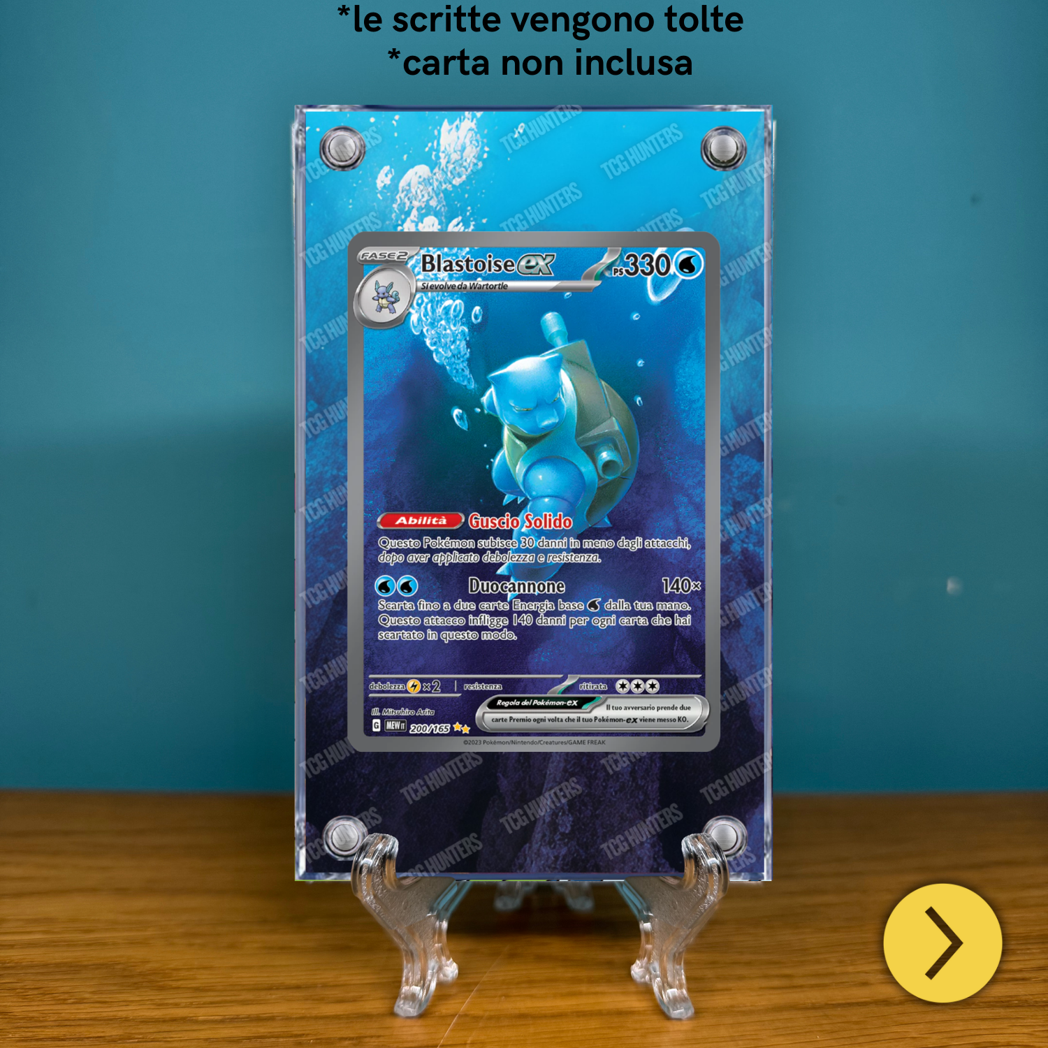Pokémon Teca Magnetica Acrilico Extended Art - Blastoise MEW 200 | Display Case1
