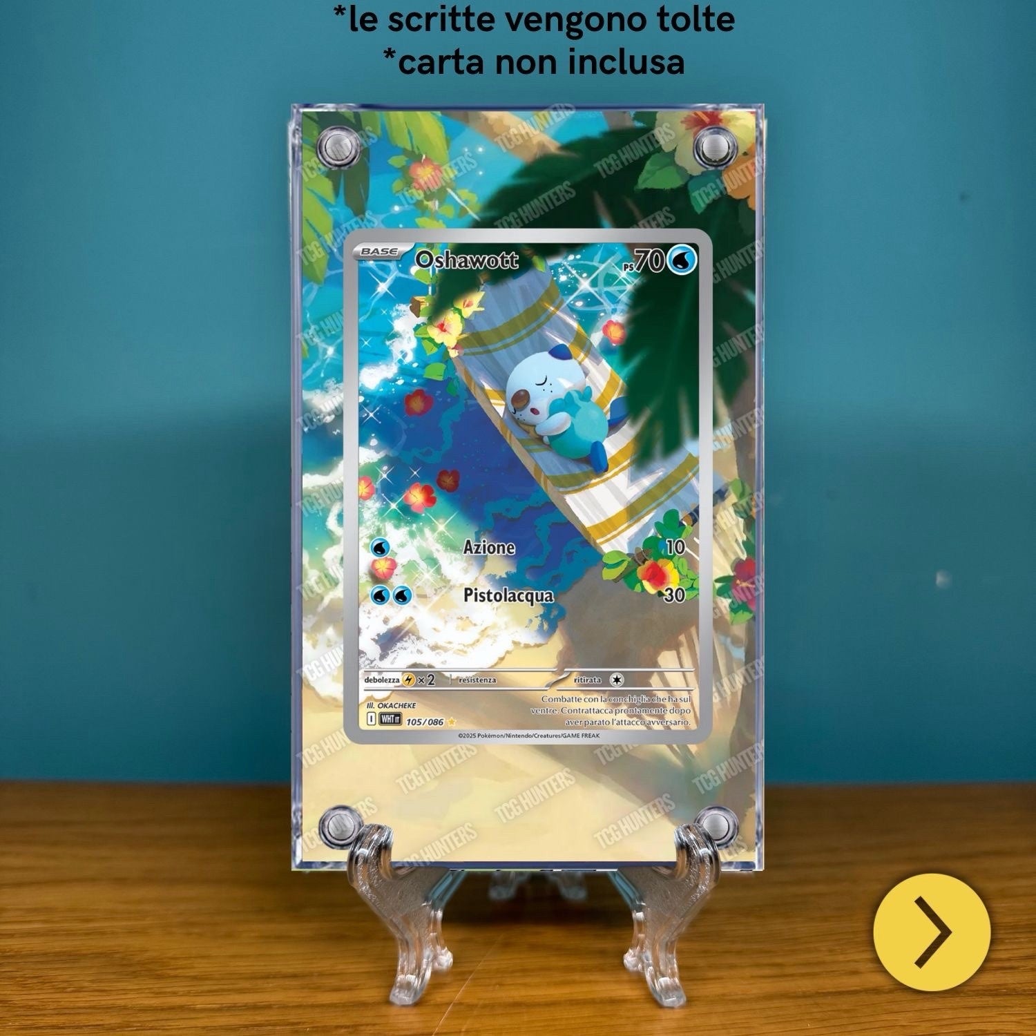 Pokémon Teca Magnetica Acrilico Extended Art - Oshawott WHT 105 | Display Case1
