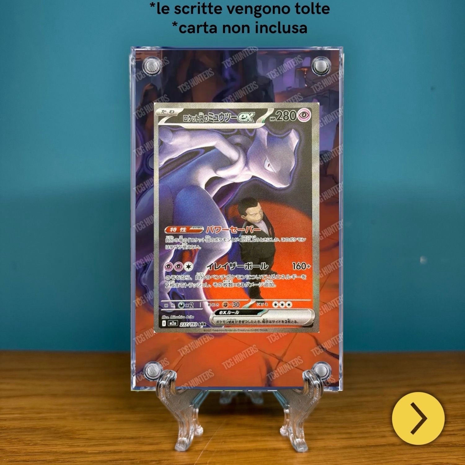 Pokémon Teca Magnetica Acrilico Extended Art - Mewtwo ASC 281 | Display Case1