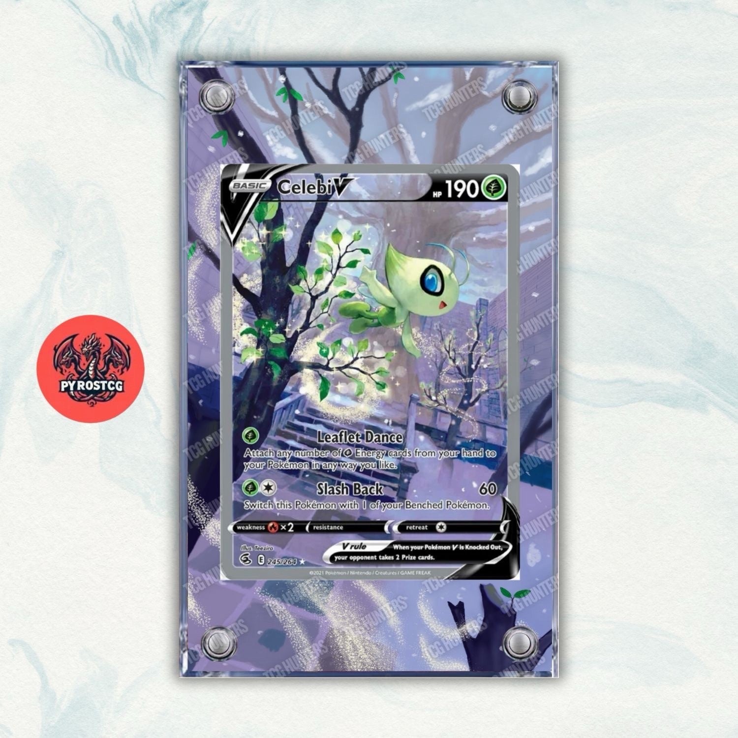 Pokémon Teca Magnetica Acrilico Extended Art - Celebi FST 245 | Display Case0