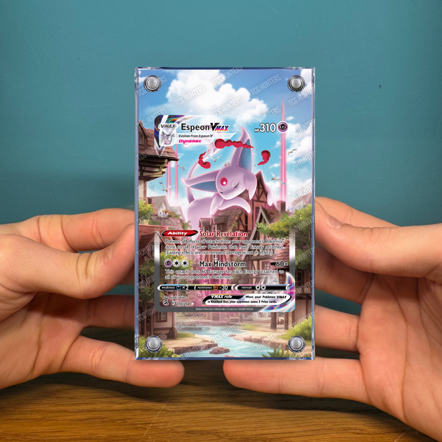 Pokémon Teca Magnetica Acrilico Extended Art - Espeon FST 270 | Display Case2