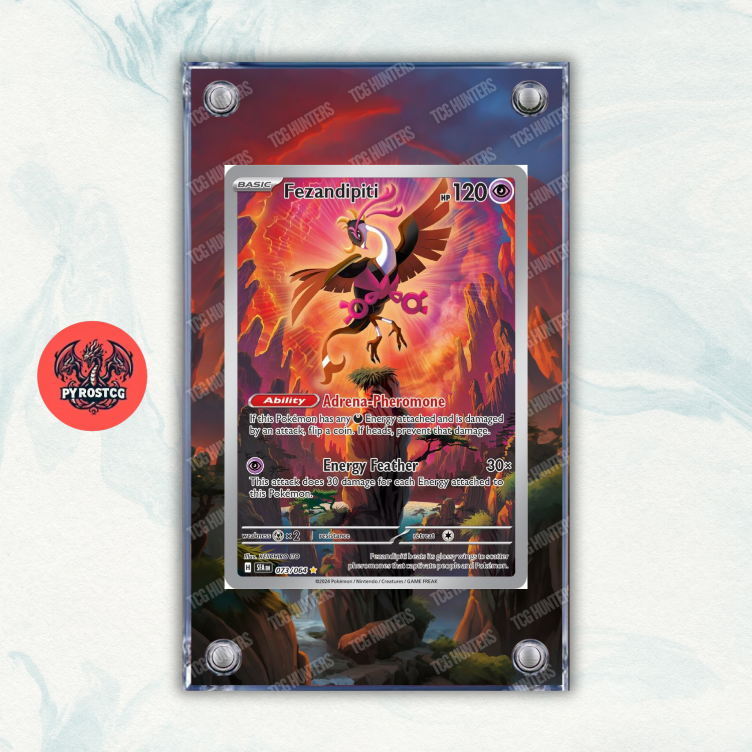 Pokémon Teca Magnetica Extended Art - Fezandipiti SFA 073 | Display Case0