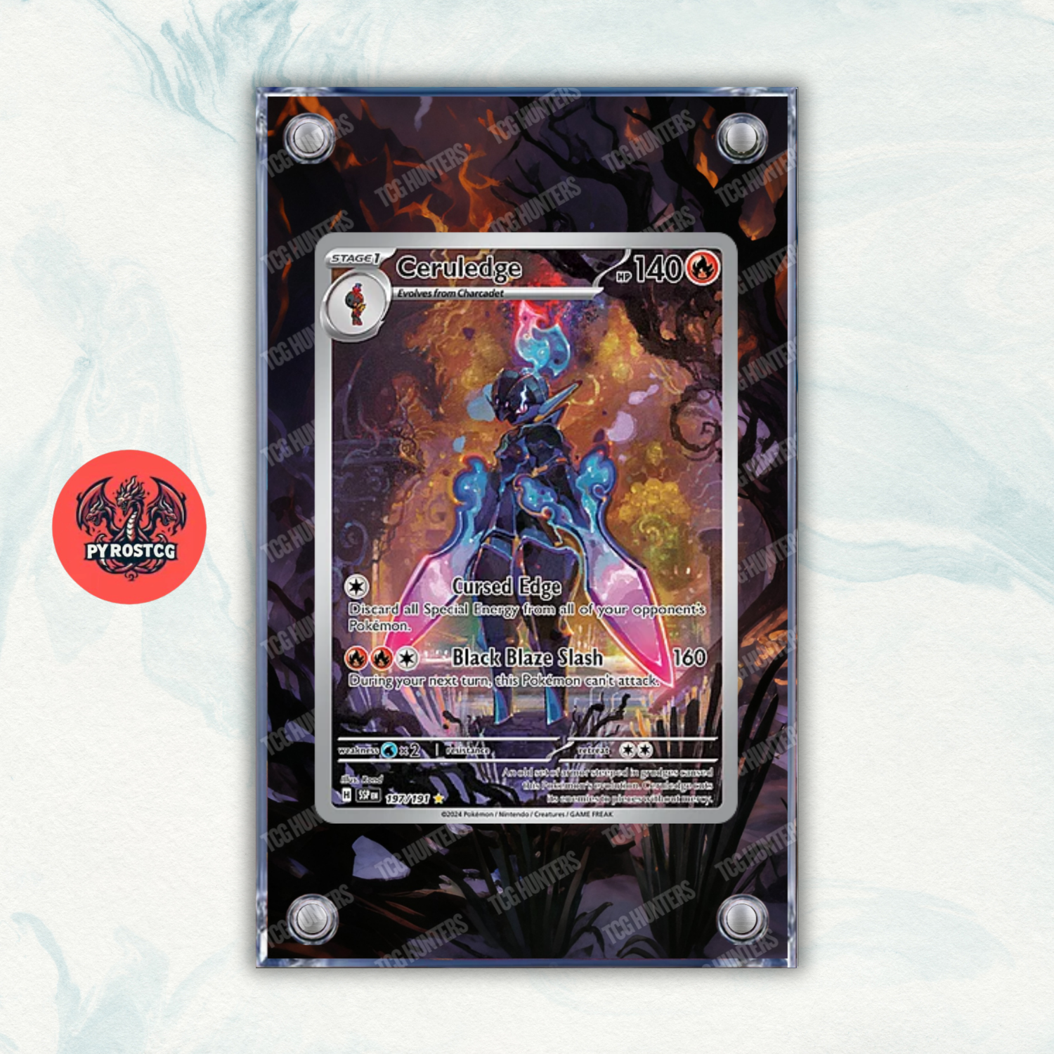 Pokémon Teca Magnetica Acrilico Extended Art - Ceruledge SSP 197 | Display Case0