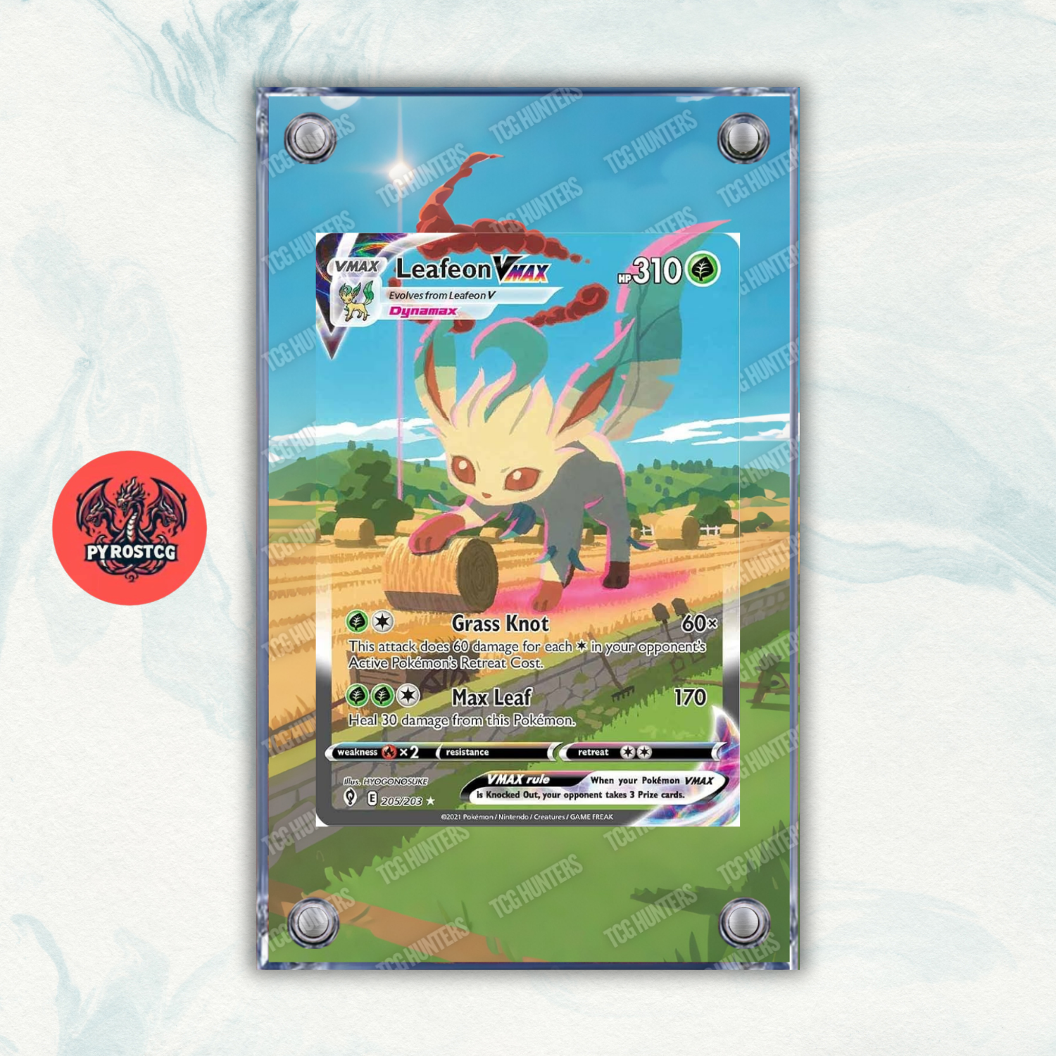 Pokémon Teca Magnetica Acrilico Extended Art - Leafeon EVS 205 | Display Case0