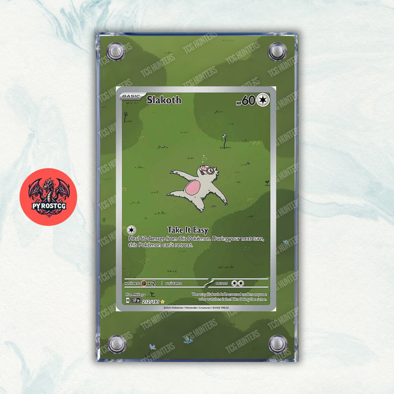 Pokémon Teca Magnetica Acrilico Extended Art - Slakoth SSP 212 | Display Case0