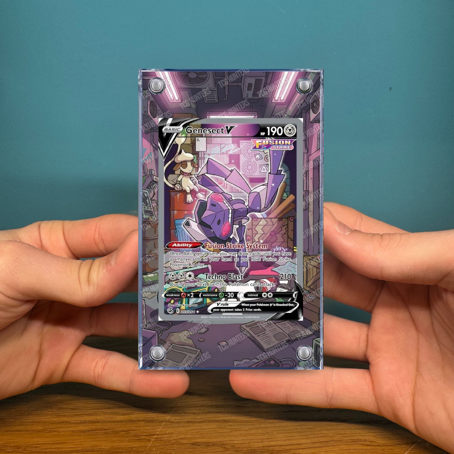 Pokémon Teca Magnetica Acrilico Extended Art - Genesect V FST 255 | Display Case2