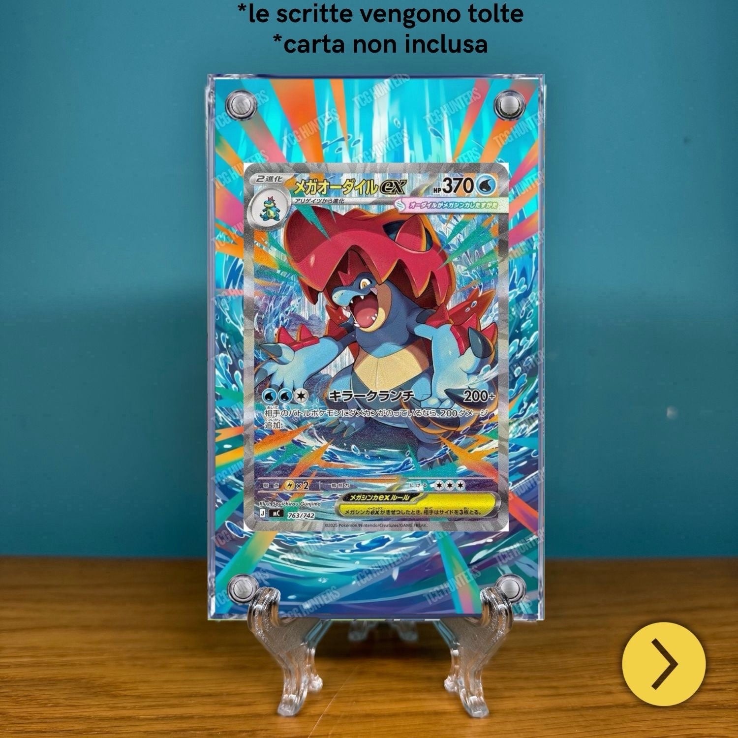 Pokémon Teca Magnetica Acrilico Extended Art - Feraligatr 763/742 | Display Case1
