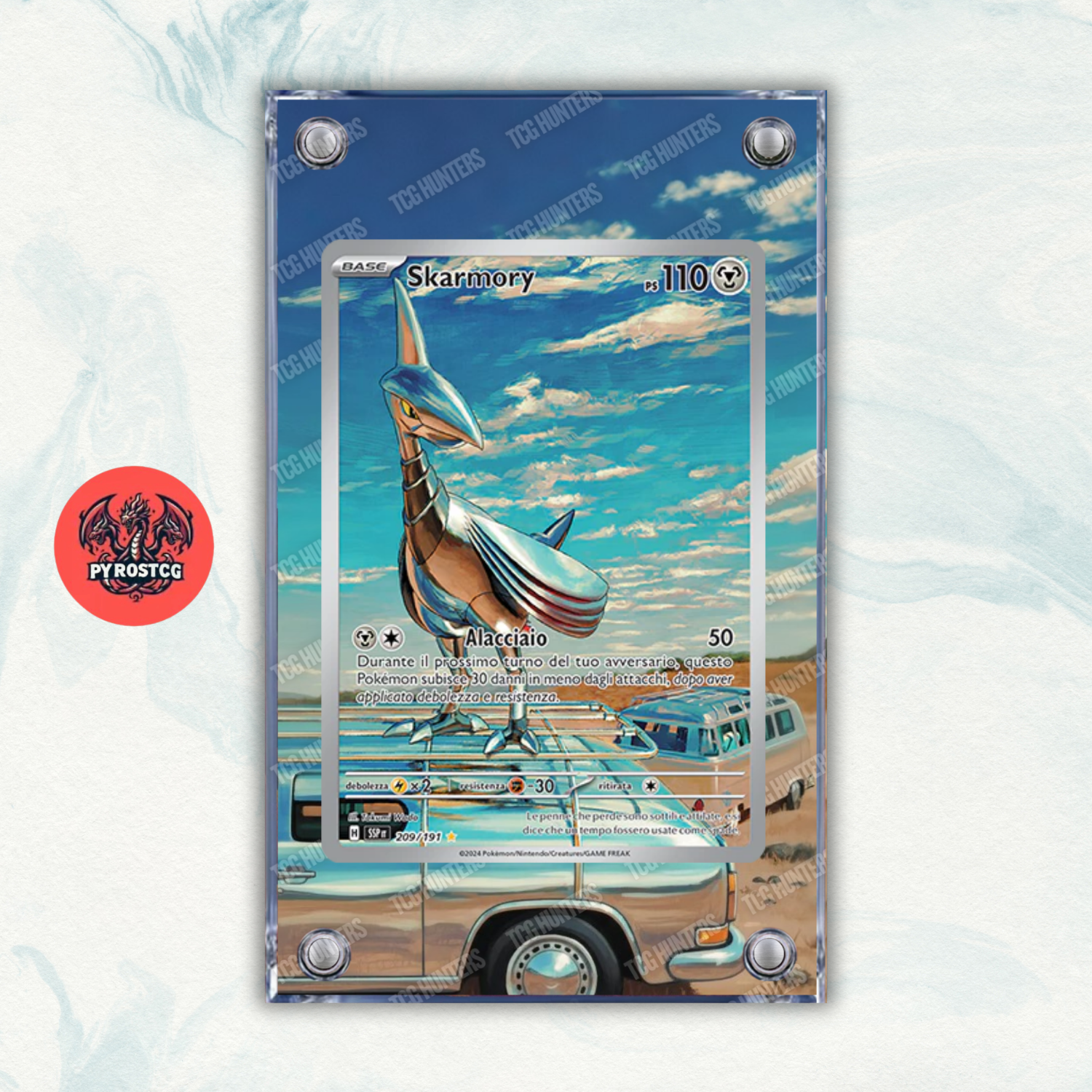 Pokémon Teca Magnetica Acrilico Extended Art - Skarmory SSP 209 | Display Case0
