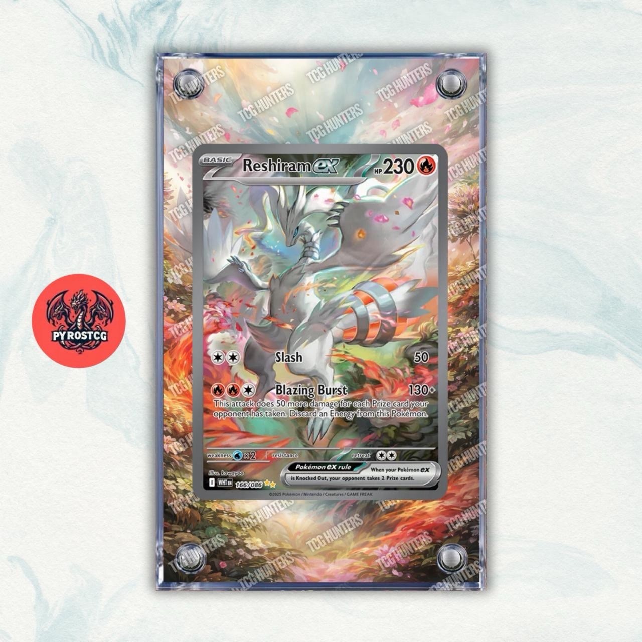 Pokémon Teca Magnetica Acrilico Extended Art - Reshiram WHT 166 | Display Case0