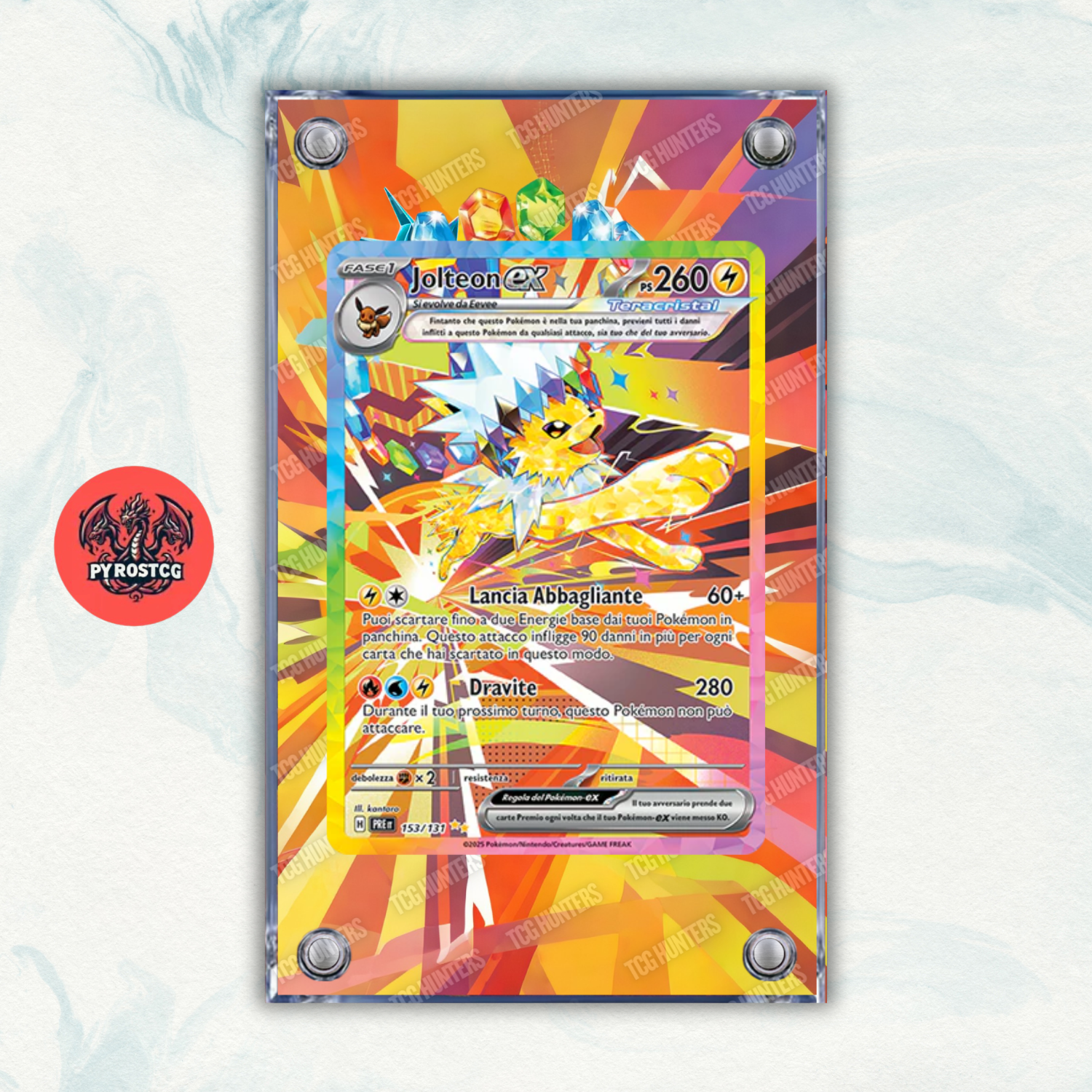 Pokémon Teca Magnetica Acrilico Extended Art - Jolteon PRE 153 | Display Case0