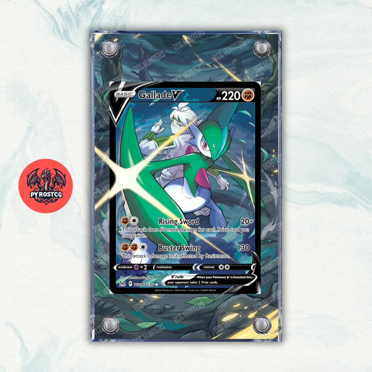 Pokémon Teca Magnetica Acrilico Extended Art - Gallade V LOR TG19 | Display Case0
