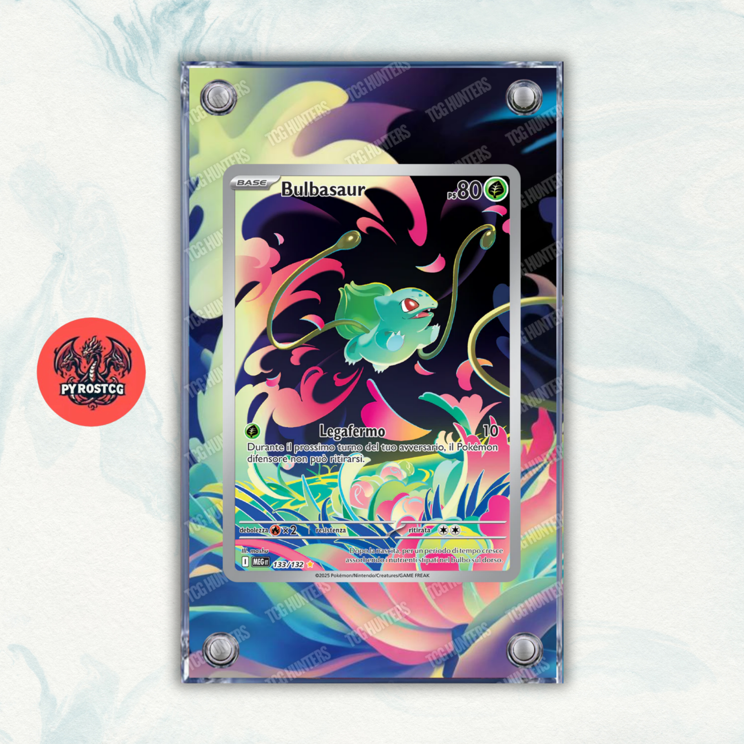 Pokémon Teca Magnetica Acrilico Extended Art - Bulbasaur MEG 133 | Display Case0