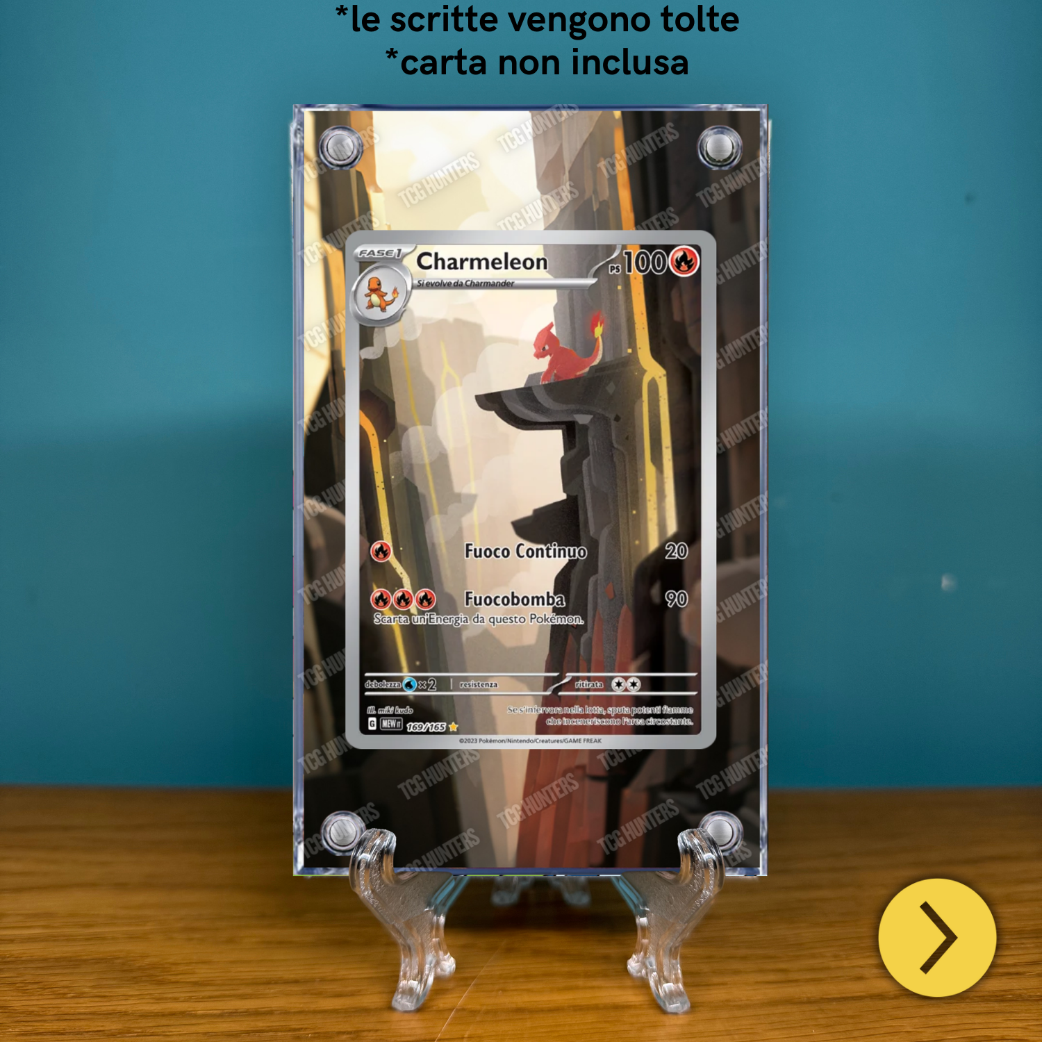 Pokémon Teca Magnetica Acrilico Extended Art - Charmeleon MEW 169 | Display Case1