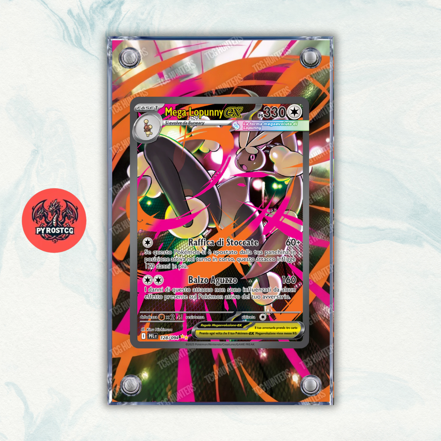 Pokémon Teca Magnetica Acrilico Extended Art - Lopunny PFL 128 | Display Case0