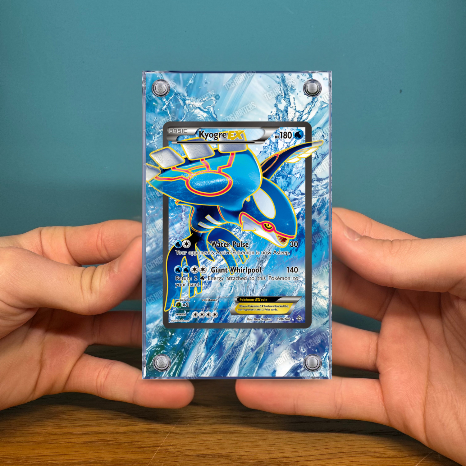 Pokémon Teca Magnetica Acrilico Extended Art - Kyogre EX PRC 148 | Display Case2