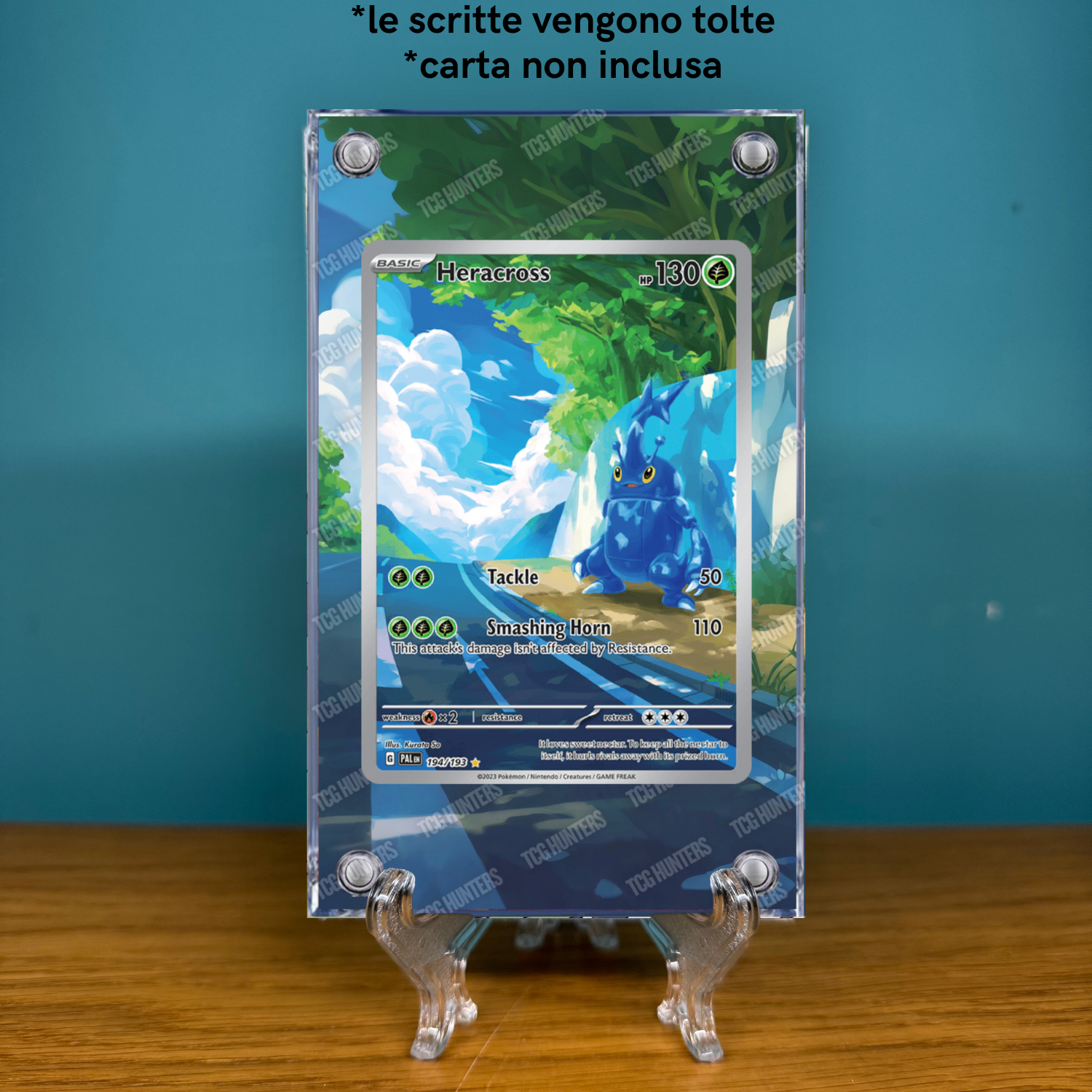 Pokémon Teca Magnetica Acrilico Extended Art - Heracross PAL 194 | Display Case1