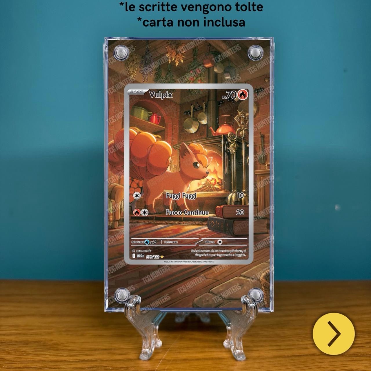 Pokémon Teca Magnetica Acrilico Extended Art - Vulpix MEG 138 | Display Case1