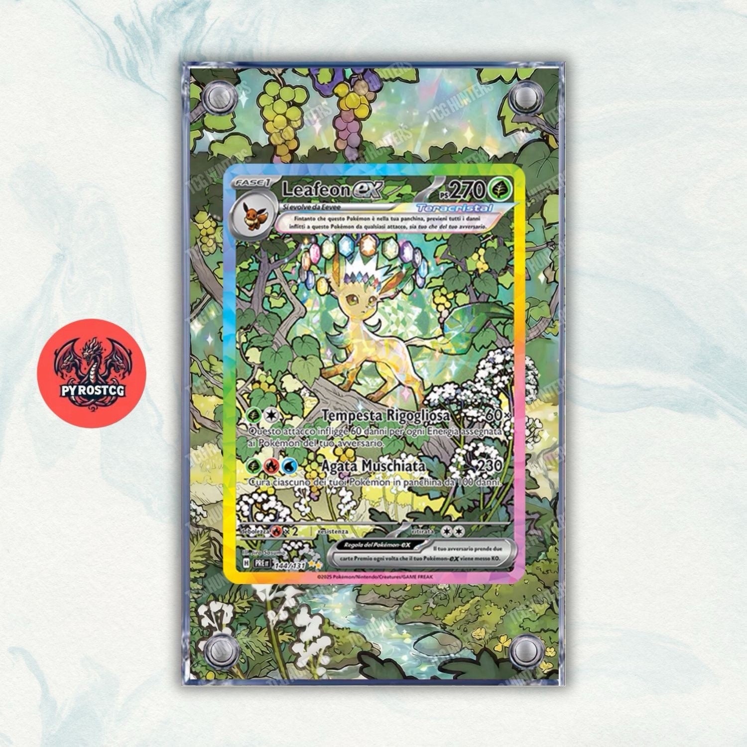 Pokémon Teca Magnetica Acrilico Extended Art - Leafeon PRE 144 | Display Case0