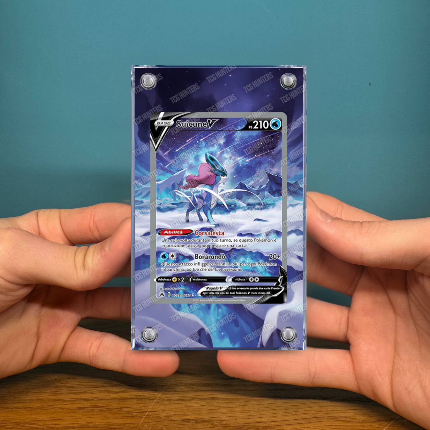 Pokémon Teca Magnetica Acrilico Extended Art - Suicune V CRZ GG38 | Display Case3
