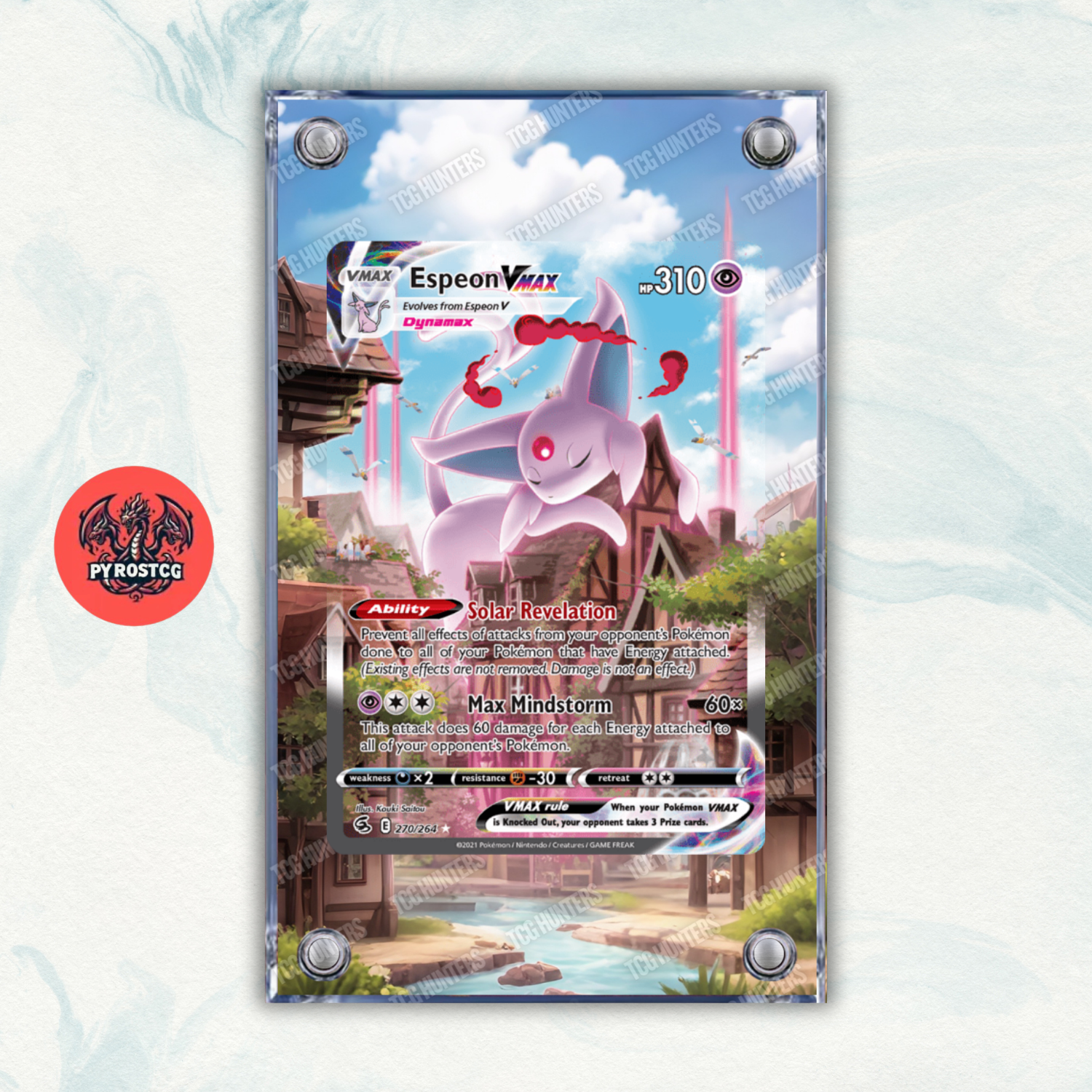 Pokémon Teca Magnetica Acrilico Extended Art - Espeon FST 270 | Display Case0