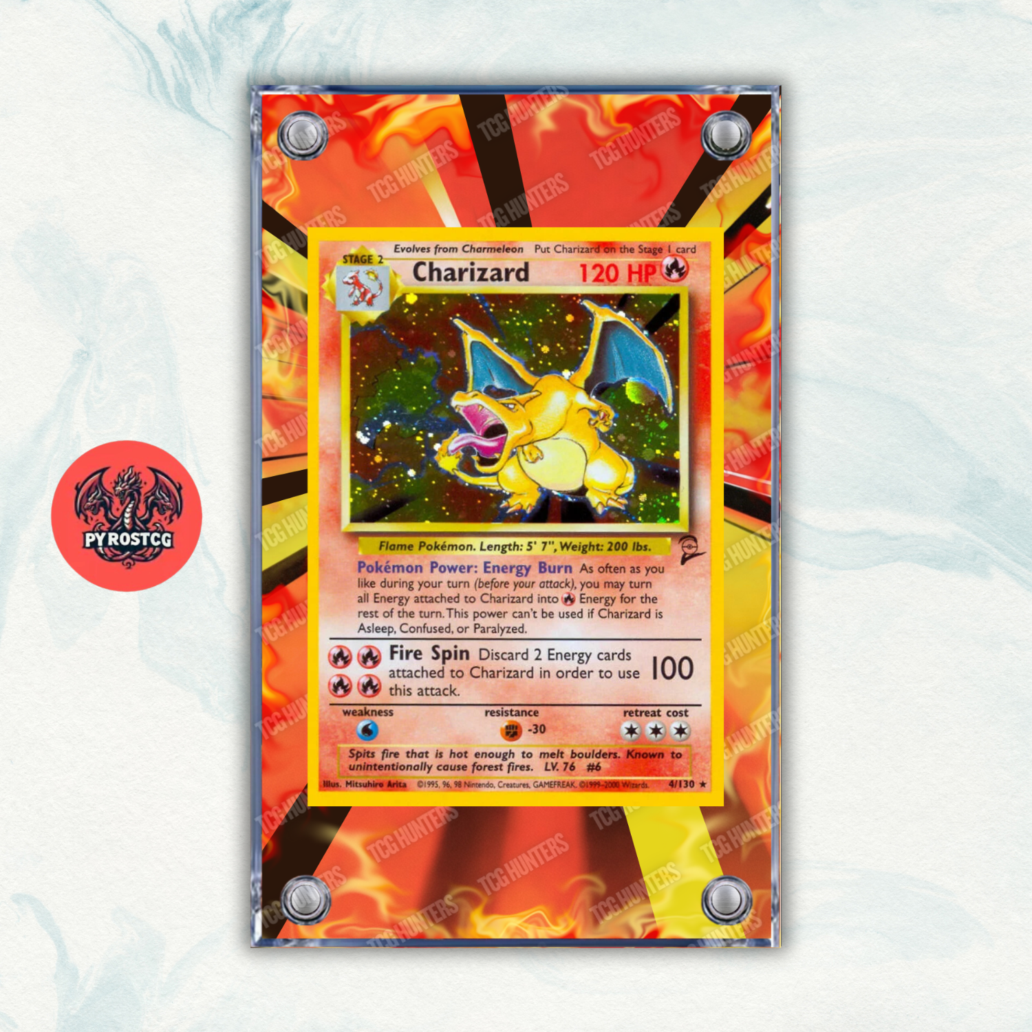 Pokémon Teca Magnetica Extended Art - Charizard (BS 4) Set Base | Display Case0