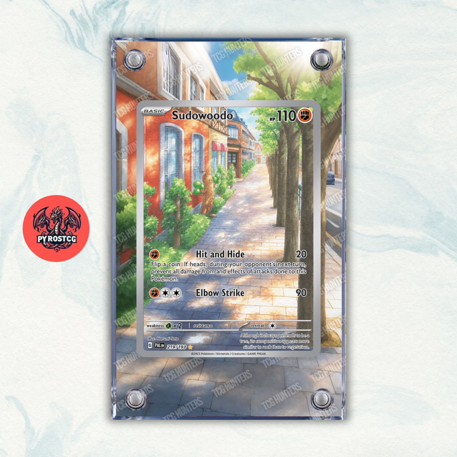 Pokémon Teca Magnetica Acrilico Extended Art - Sudowoodo PAL 219 | Display Case0