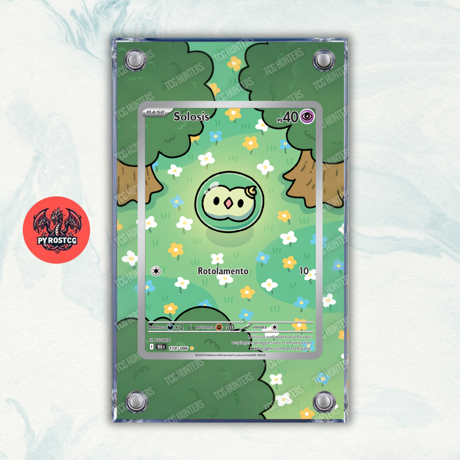 Pokémon Teca Magnetica Acrilico Extended Art - Solosis (BLK 118) | Display Case0