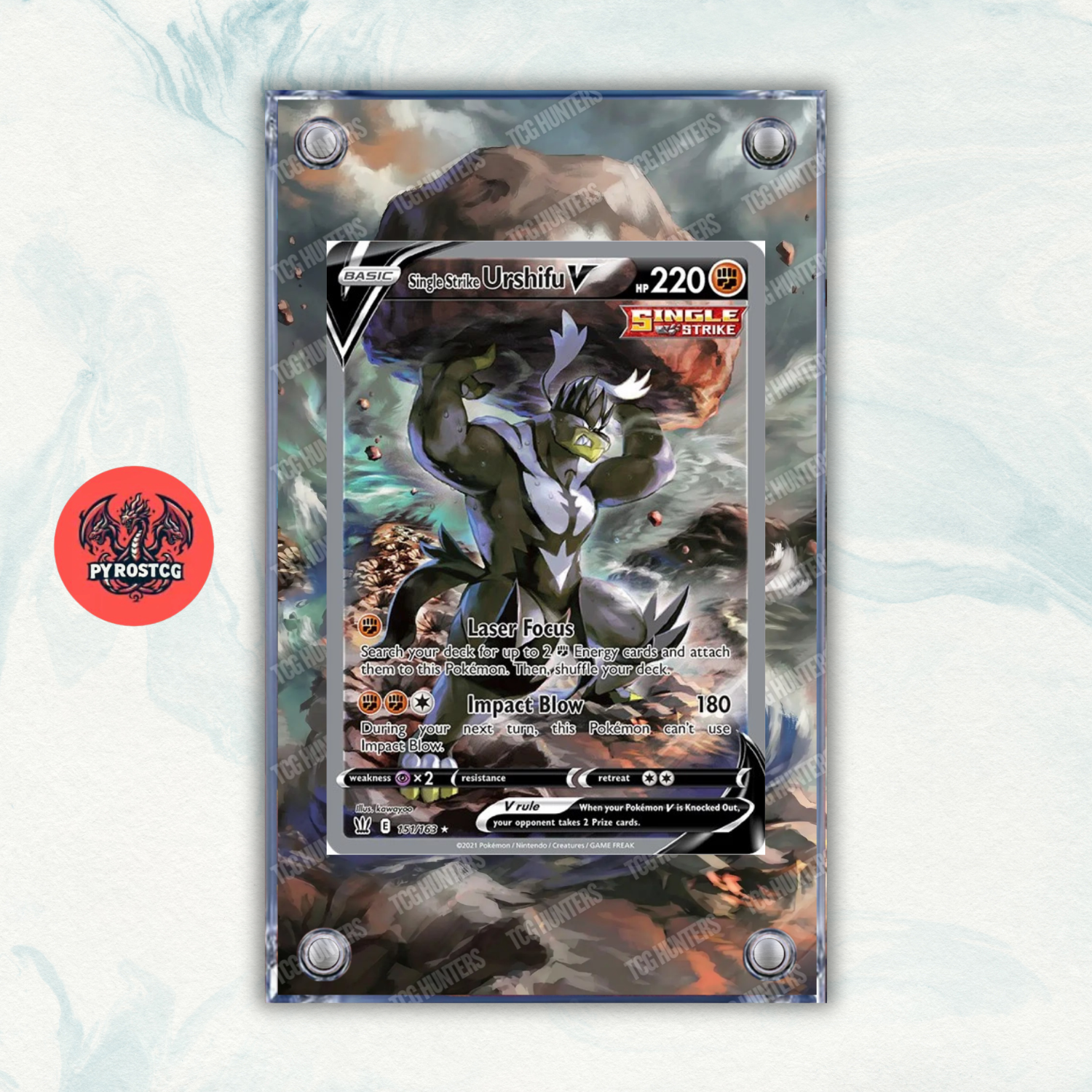 Pokémon Teca Magnetica Acrilico Extended Art - Urshifu V BST 151 | Display Case0