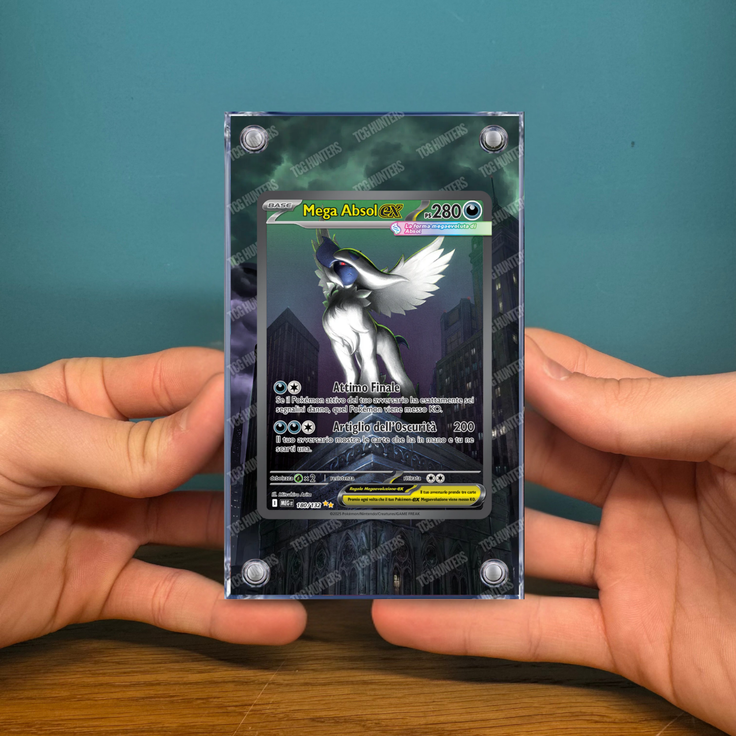 Pokémon Teca Magnetica Acrilico Extended Art - Mega Absol MEG 180 | Display Case2
