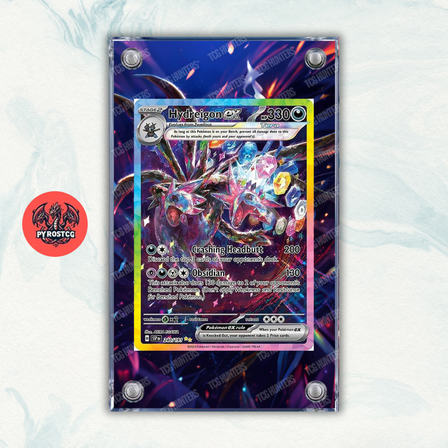 Pokémon Teca Magnetica Acrilico Extended Art - Hydreigon SSP 240 | Display Case0
