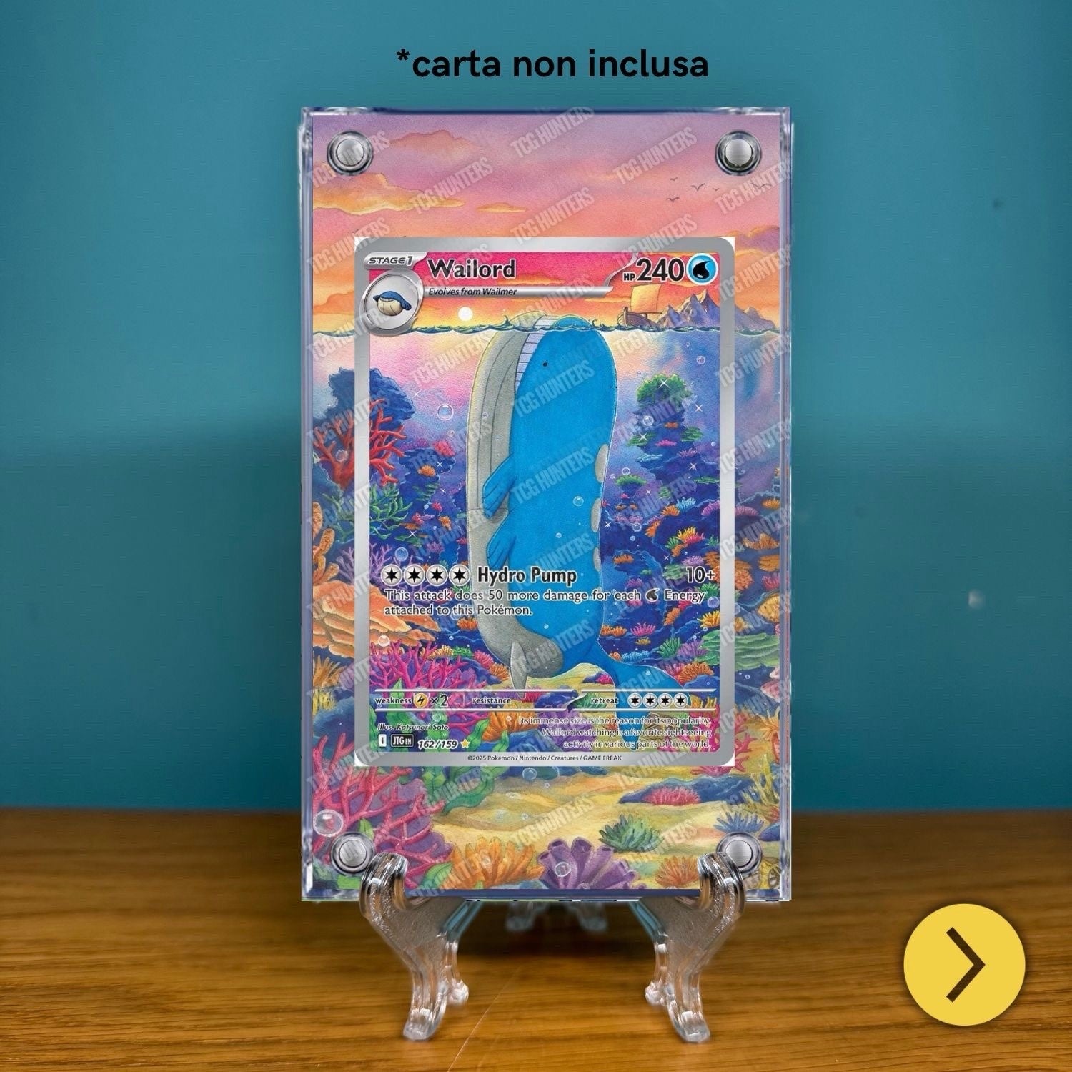 Pokémon Teca Magnetica Acrilico Extended Art - Wailord JTG 162 | Display Case1