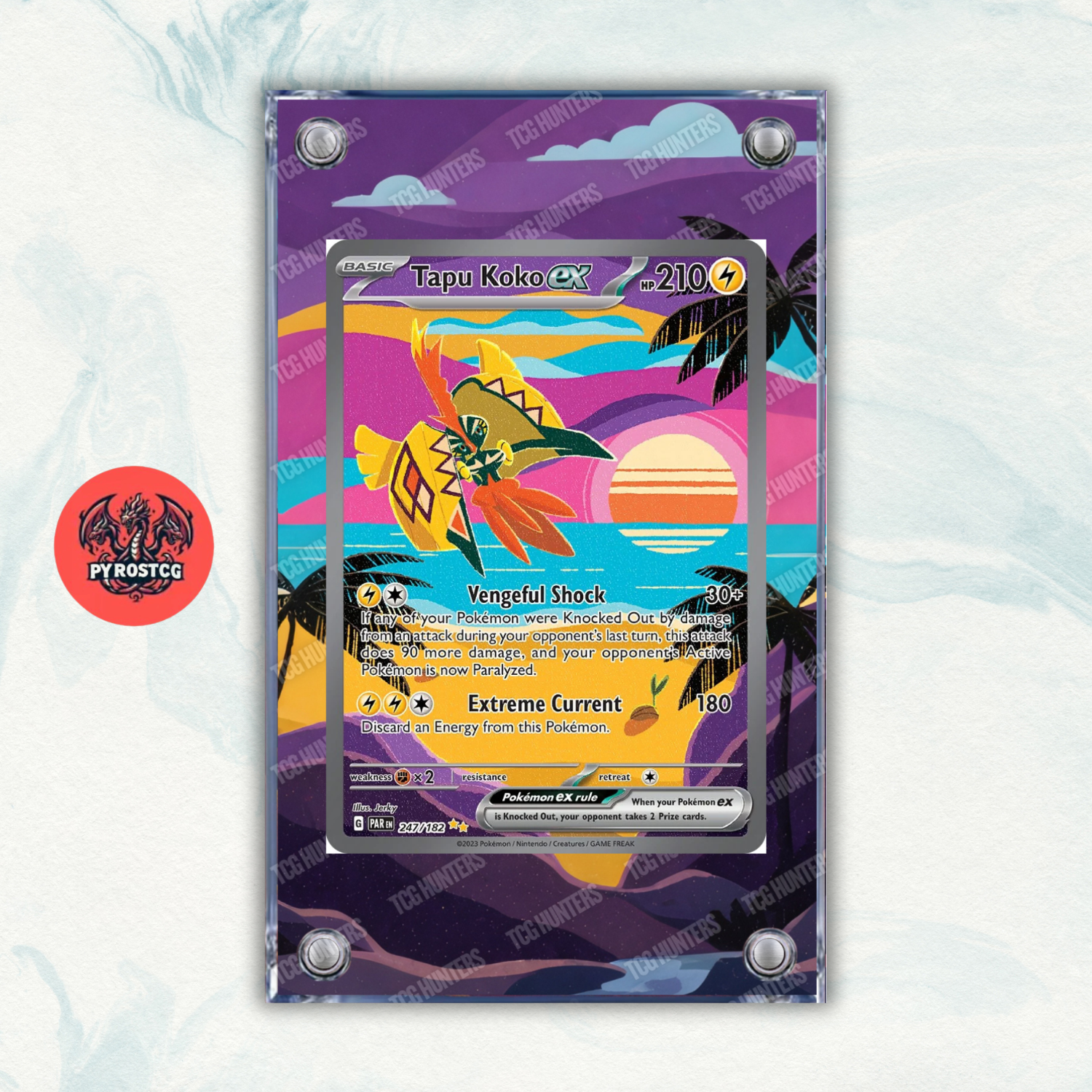 Pokémon Teca Magnetica Acrilico Extended Art - Tapu Koko PAR 247 | Display Case0