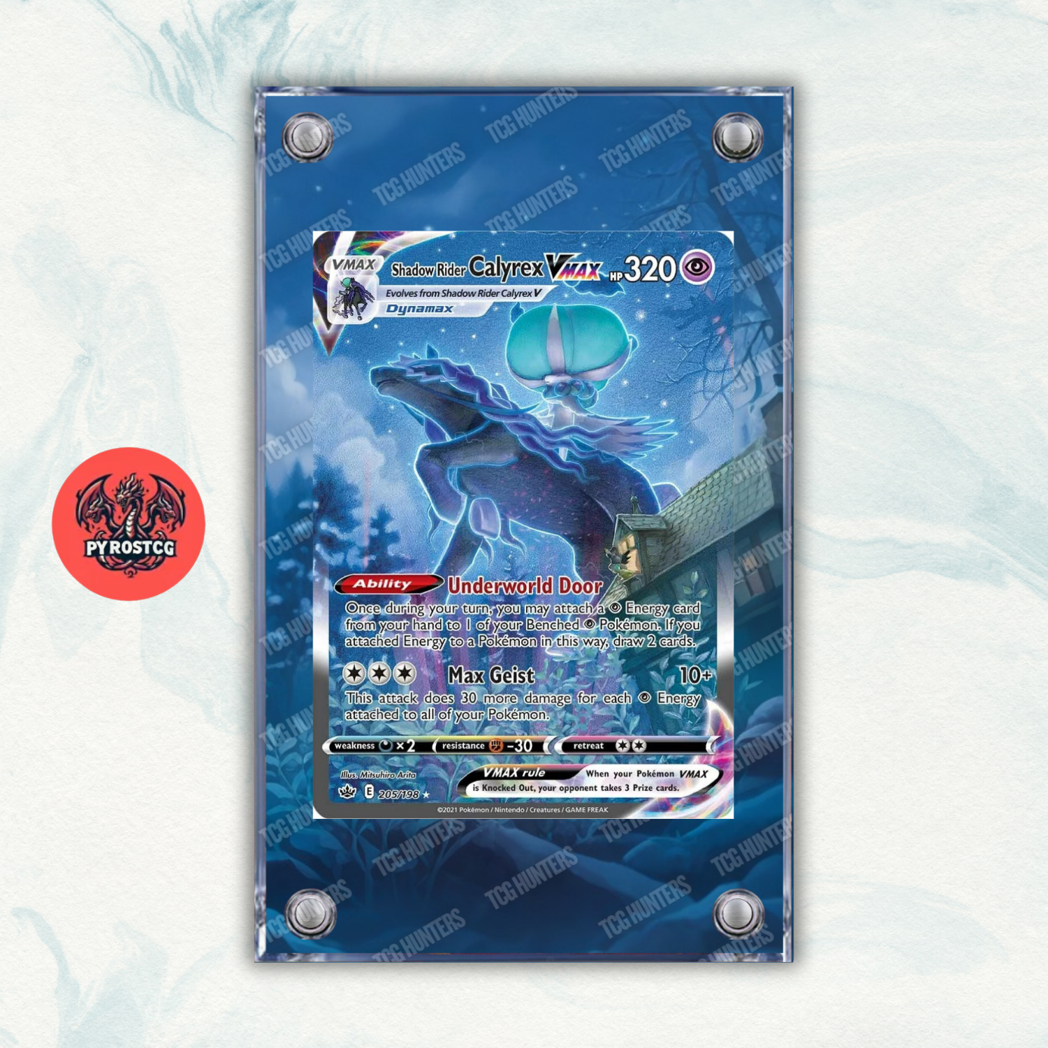 Pokémon Teca Magnetica Extended Art - Calyrex Spettrale VMAX CRE 205 | Display0