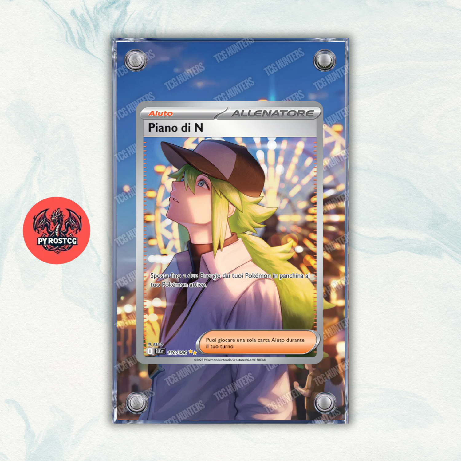 Pokémon Teca Magnetica Acrilico Extended Art - Piano di N BLK 170 | Display Case0