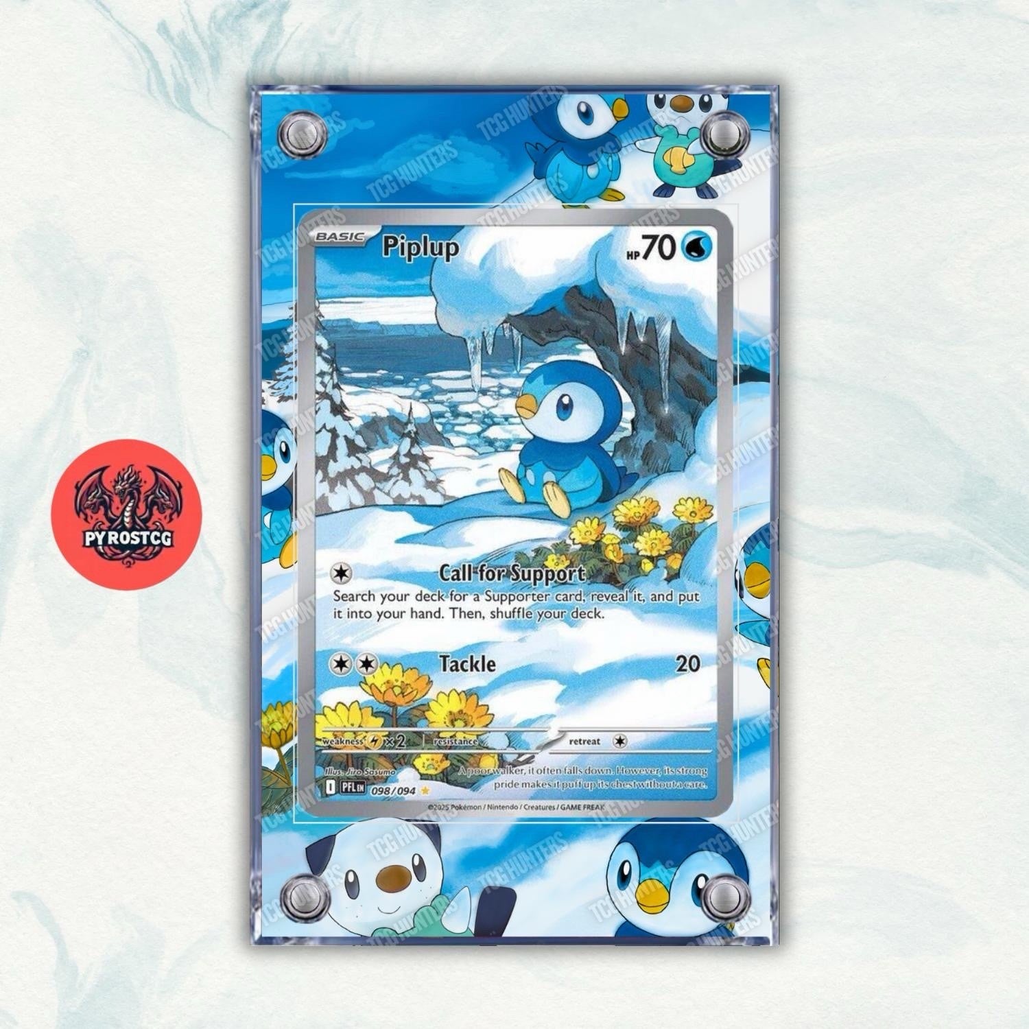 Pokémon Piplup PLF 098 Custodia Magnetica Protettiva Grafica Personalizzata0