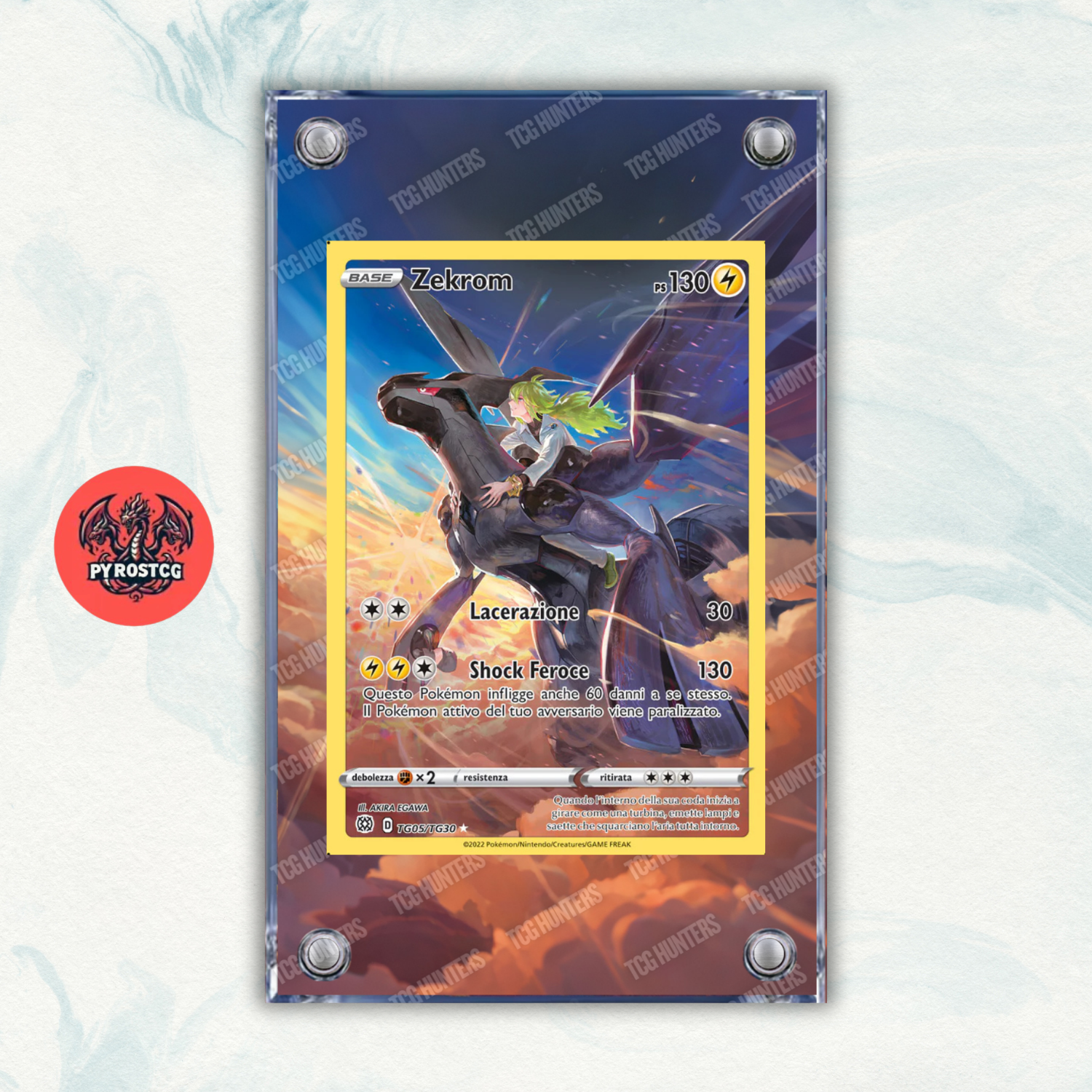 Pokémon Teca Magnetica Acrilico Extended Art - Zekrom (BRS TG05) | Display Case0
