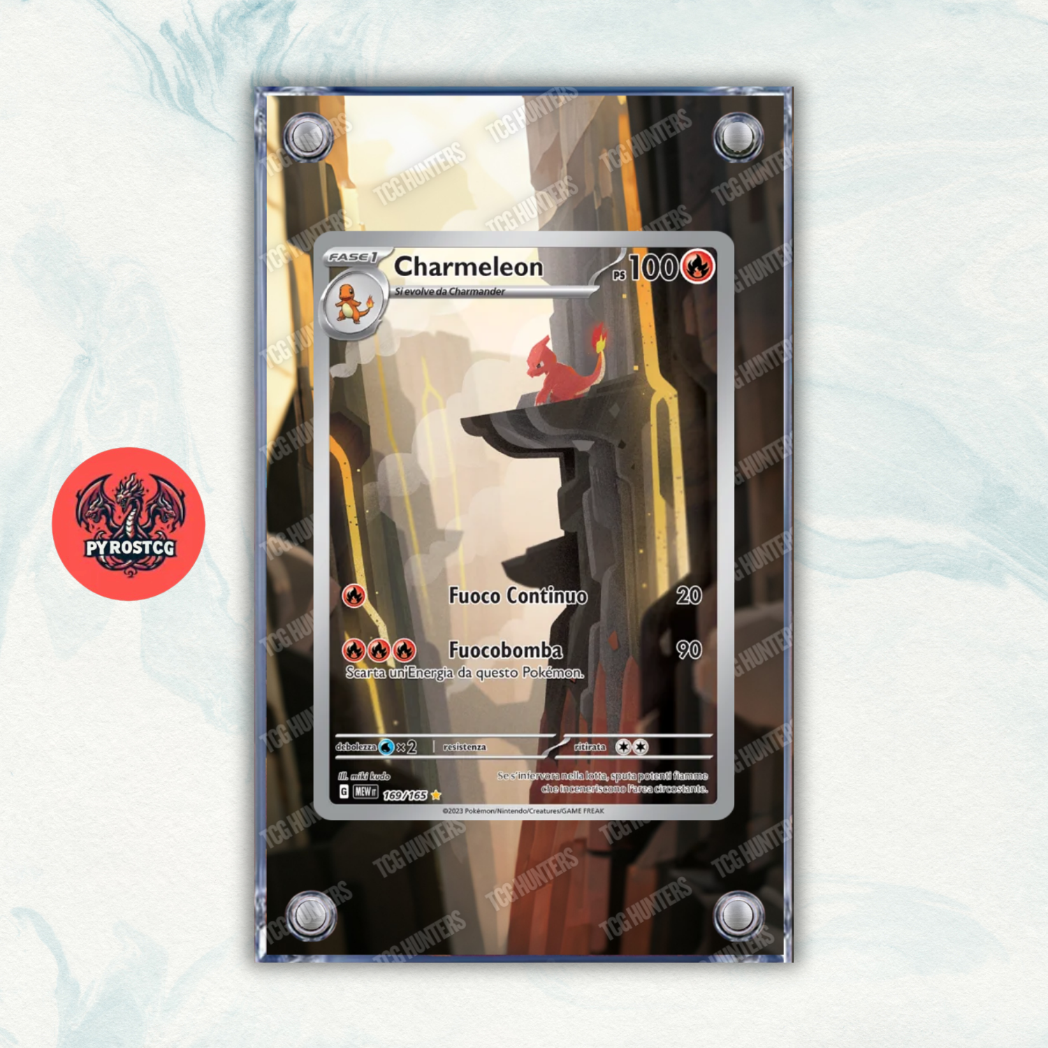 Pokémon Teca Magnetica Acrilico Extended Art - Charmeleon MEW 169 | Display Case0