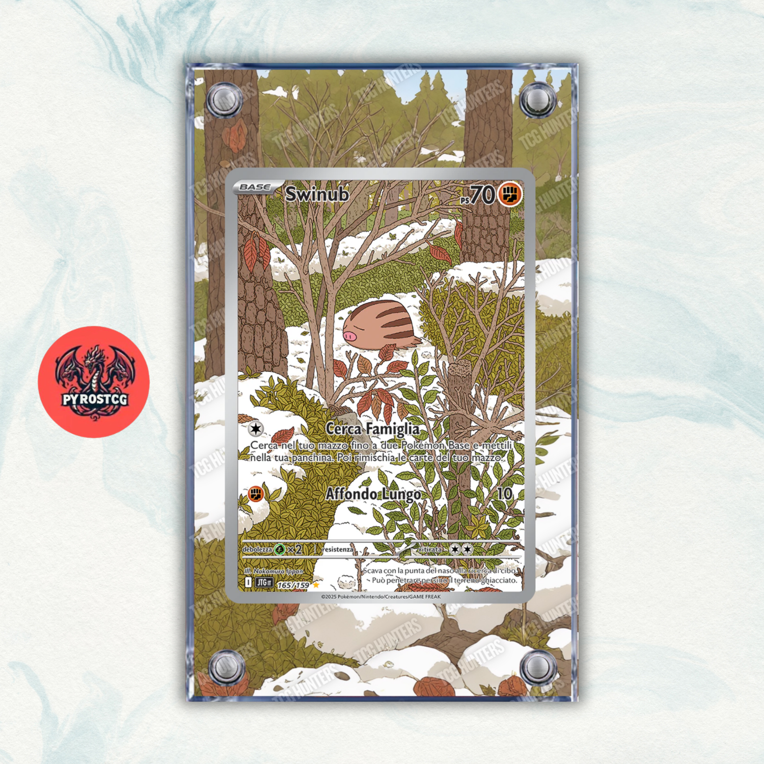 Pokémon Teca Magnetica Acrilico Extended Art - Swinub JTG 165 | Display Case0