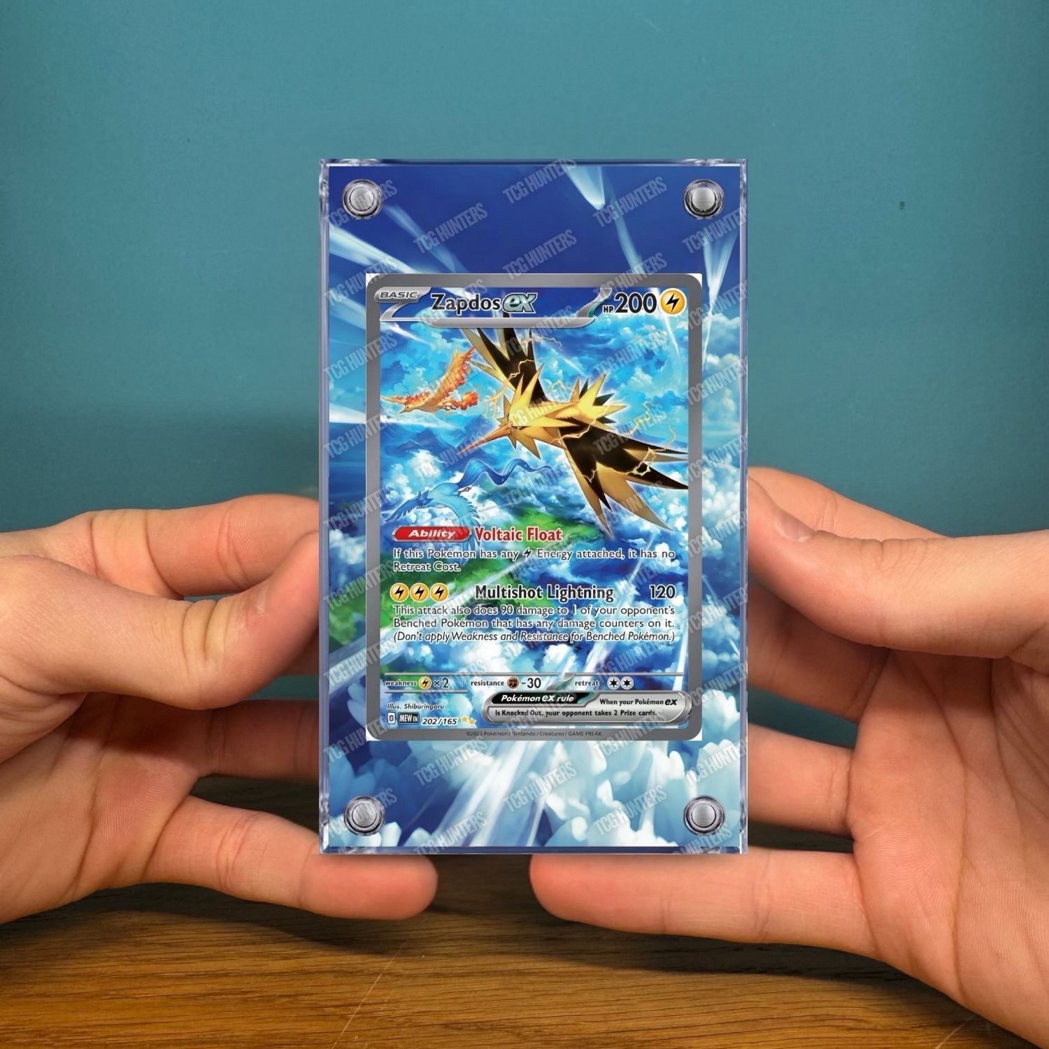 Pokémon Teca Magnetica Acrilico Extended Art - Zapdos MEW 202 | Display Case2